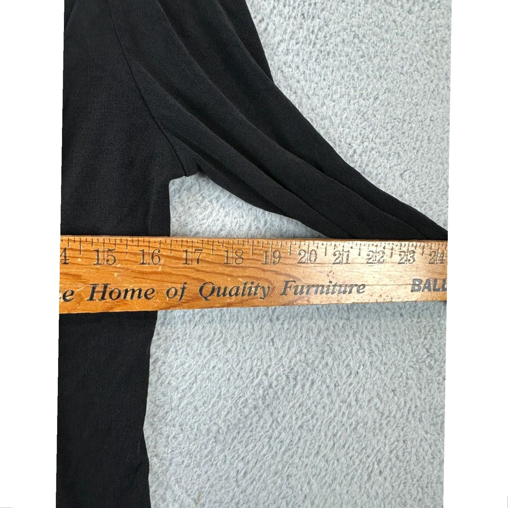 Vintage Chicos Sweater Cardigan Womens 1 Black Velour Accent Open Made In USA Travelers Size XS / US 0-2 / IT 36-38 - 5 Thumbnail