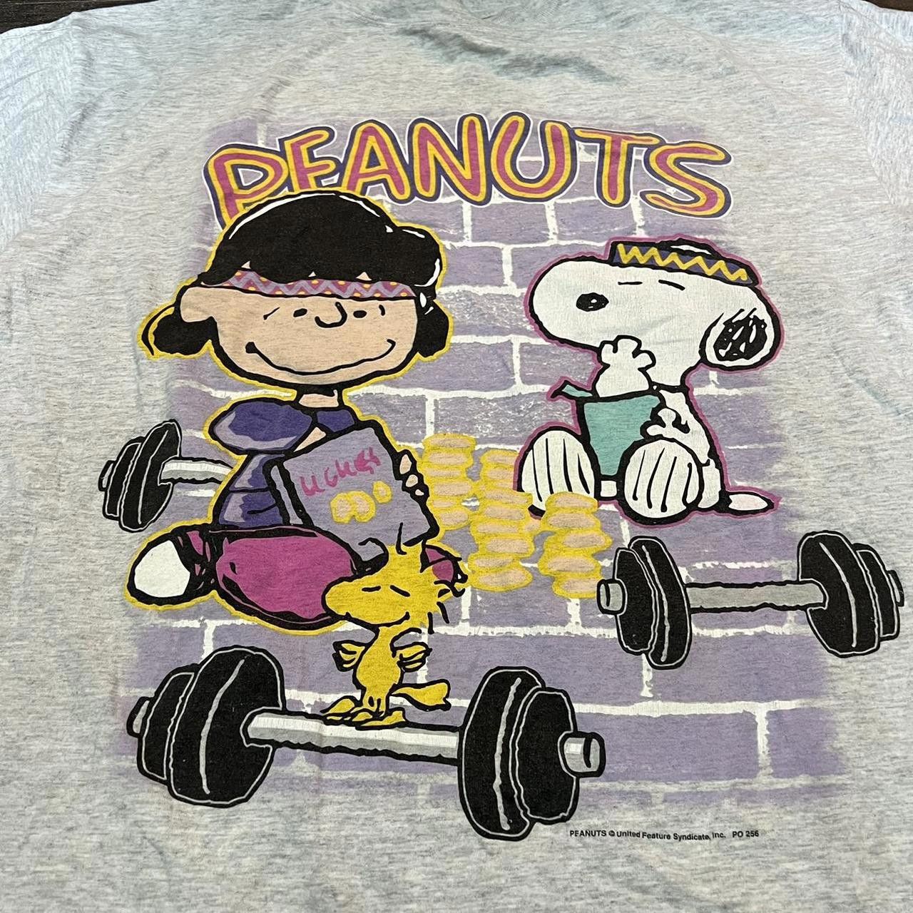 Designer Vintage Peanuts Working Out T Shirt Snoopy Charlie Brown Size US XL / EU 56 / 4 - 3 Thumbnail