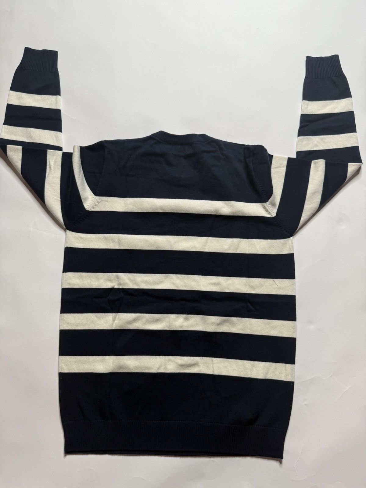 Polo Ralph Lauren Cream/Navy Striped Crewneck Polo Ralph Lauren Size US S / EU 44-46 / 1 - 5 Thumbnail