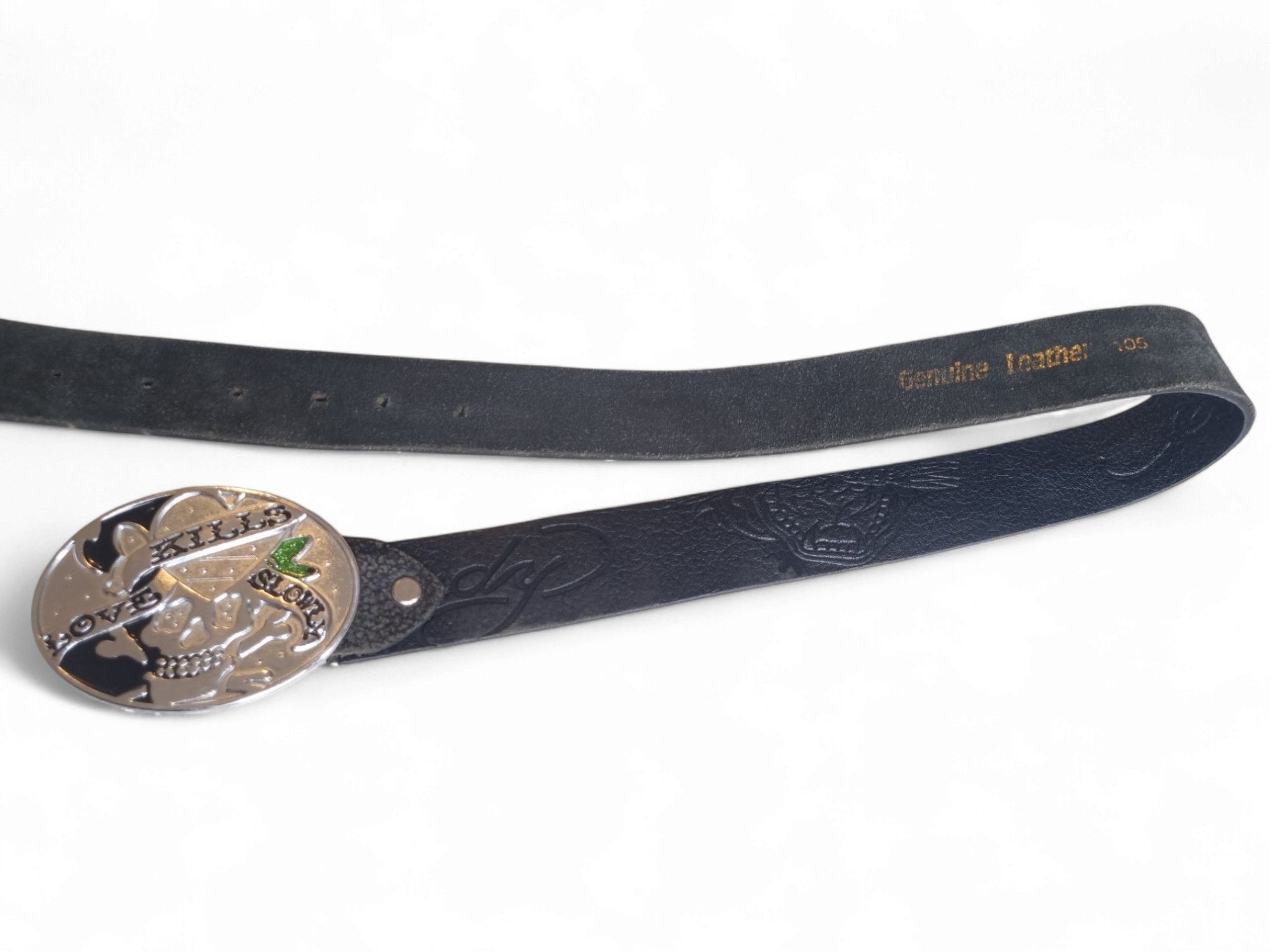 Ed Hardy × Japanese Brand Ed hardy Belt Vintage Scull Love Kills Slowly Size ONE SIZE - 3 Thumbnail