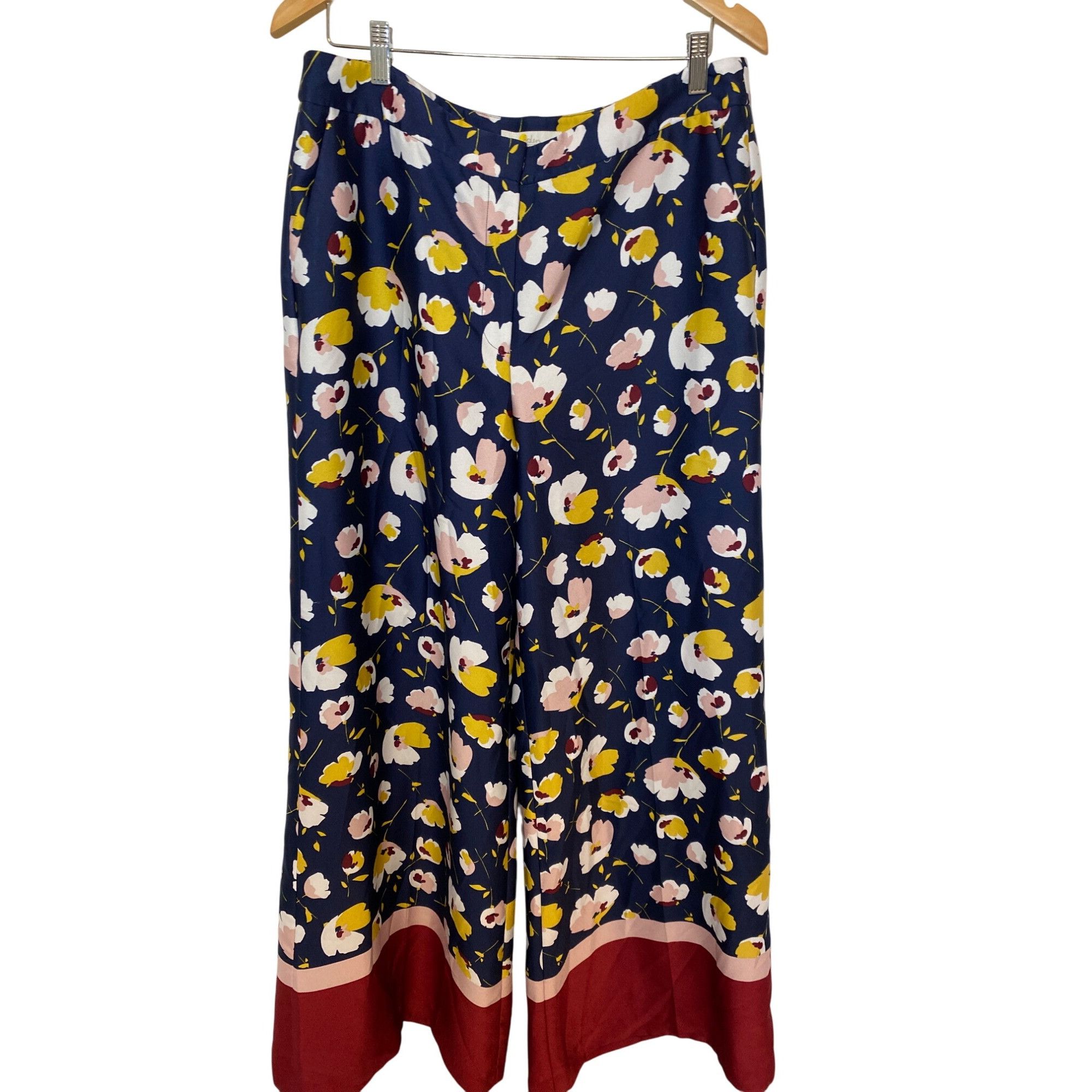 Boden Boden Floral Wide-Leg Trousers, Size 12R Size 34" / US 12 / IT 48 - 1 Thumbnail