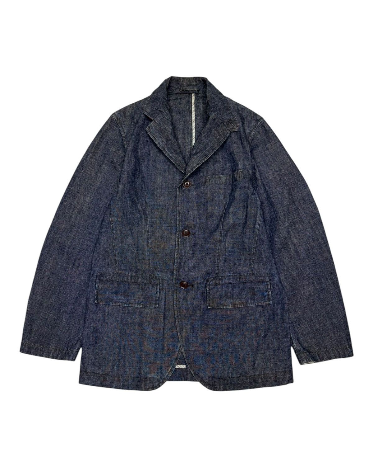 Issey Miyake 🔥RARE DENIM BLAZER JAPANESE UNIQLO KAPITAL ILSTLE DESIGN Size US M / EU 48-50 / 2 - 1 Thumbnail