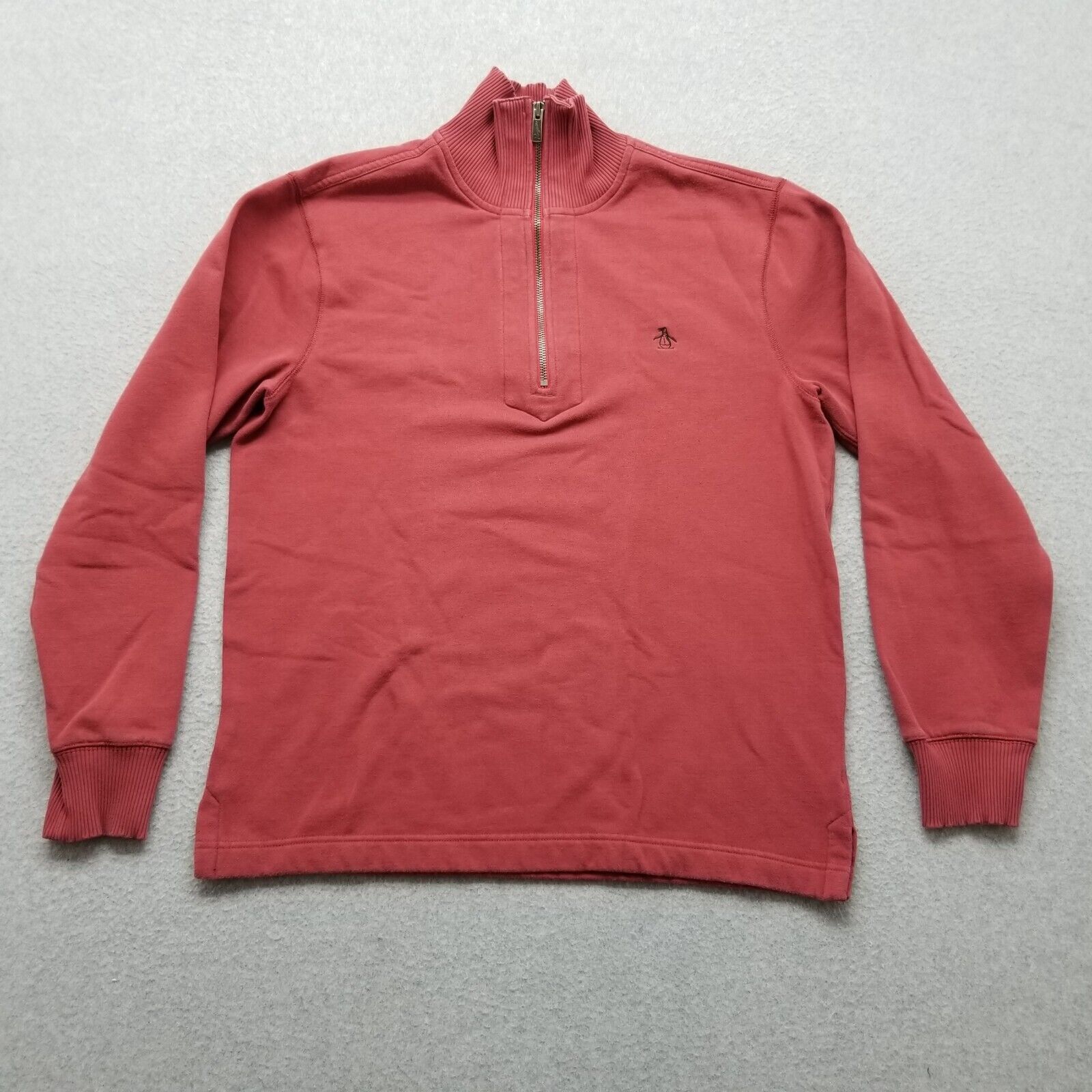 Original Penguin Penguin Sweater Mens Medium Pullover Mock Neck Zip Oversized Size US M / EU 48-50 / 2 - 1 Thumbnail