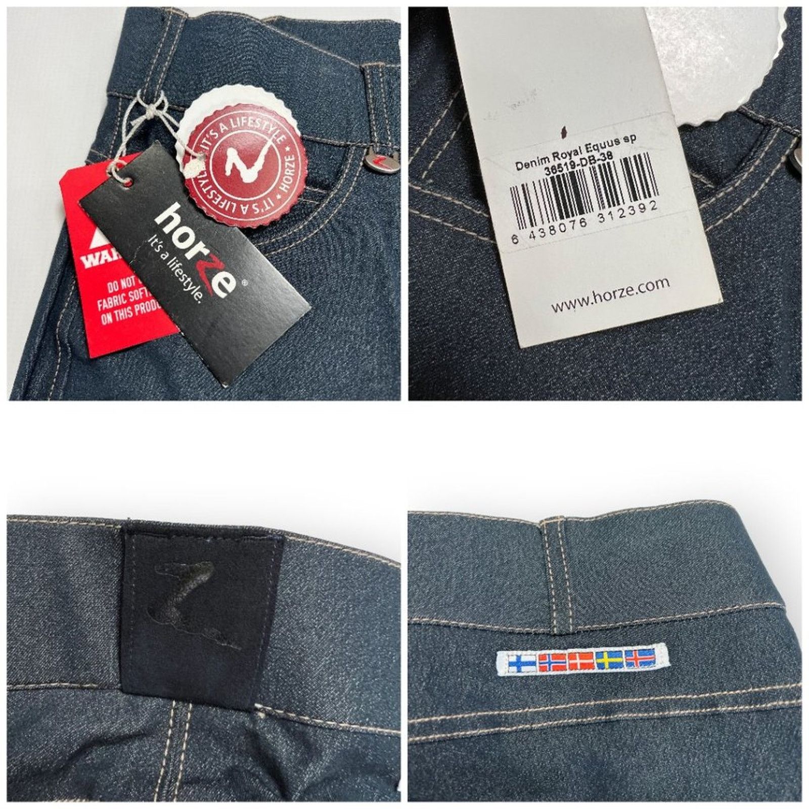 Other HorZe Royal Equus Denim Breeches Blue Suede Patch Size S Size 30" / US 8 / IT 44 - 5 Thumbnail
