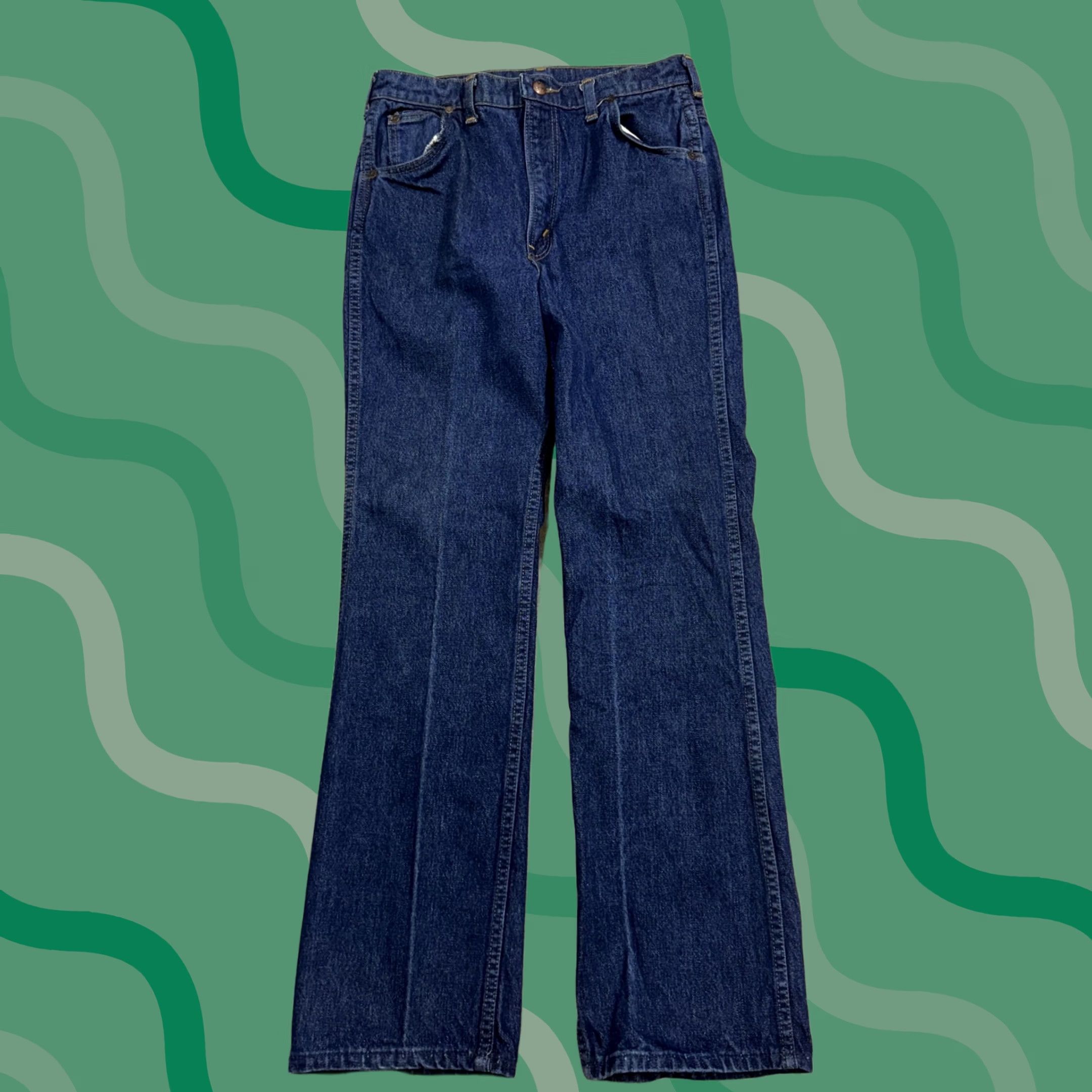 Denime VINTAGE Dee Cee Jeans Mens 33x34 Blue Denim Straight Leg Adjustable Cuff 90s Size US 33 - 1 Thumbnail