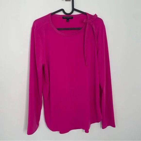 Club Monaco Banana Republic Long-sleeve Blouse with Bow Tie Size M / US 6-8 / IT 42-44 - 1 Thumbnail