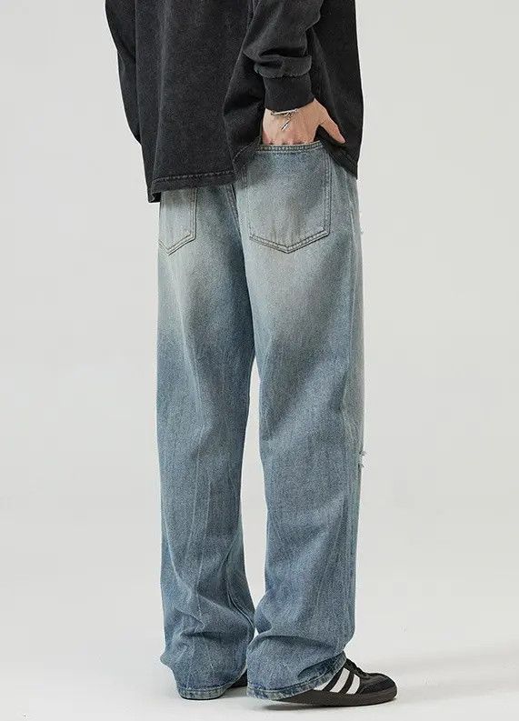 Japanese Brand Hayase x Akai Vintage Street Washed Ripped Casual Jeans Size US 32 / EU 48 - 4 Thumbnail