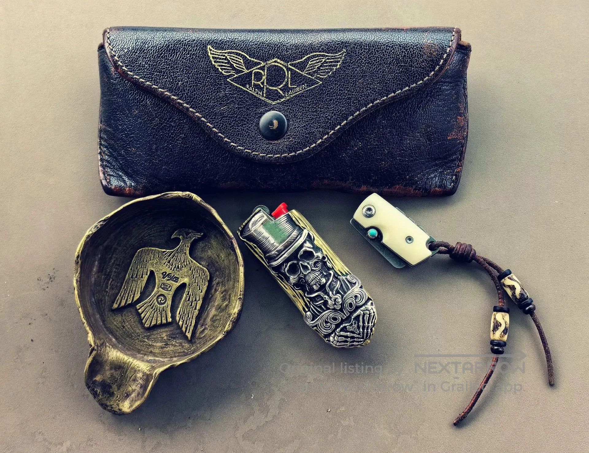 RRL Ralph Lauren Rare RRL Vintage Leather Waist Bag. Size ONE SIZE - 2 Thumbnail