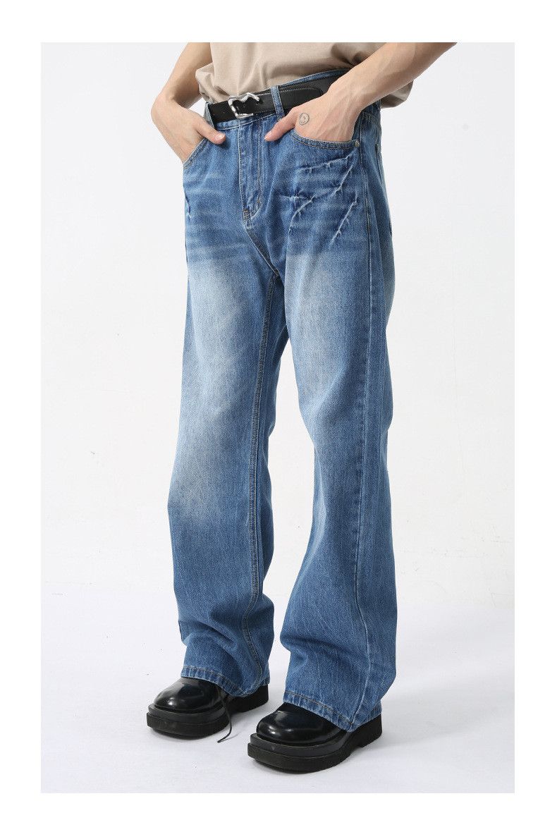 Japanese Brand × Jean American high street lightning flared washed jeans y2k Size US 32 / EU 48 - 3 Thumbnail