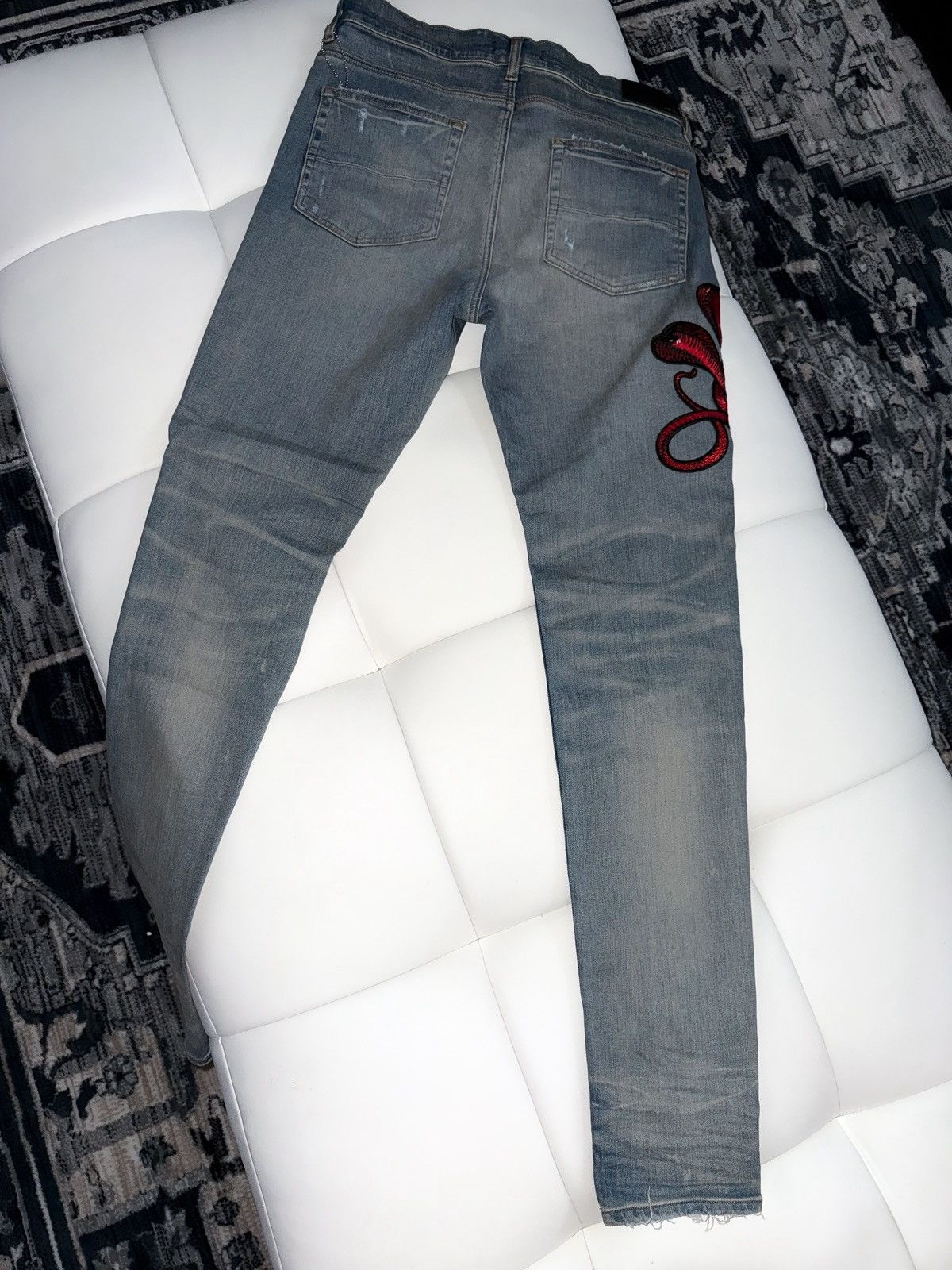 Amiri Amiri snake appliqué jeans Size US 38 / EU 54 - 3 Thumbnail