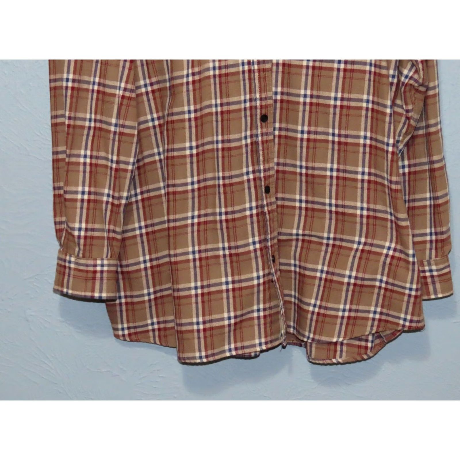 Vintage Cottonworks Men's 3XLT Brown Flannel Shirt Plaid Shirt Big & Tall Plaid Long Sleeve Button-Front Collared Casual Mens Size US XXL / EU 58 / 5 - 2 Thumbnail