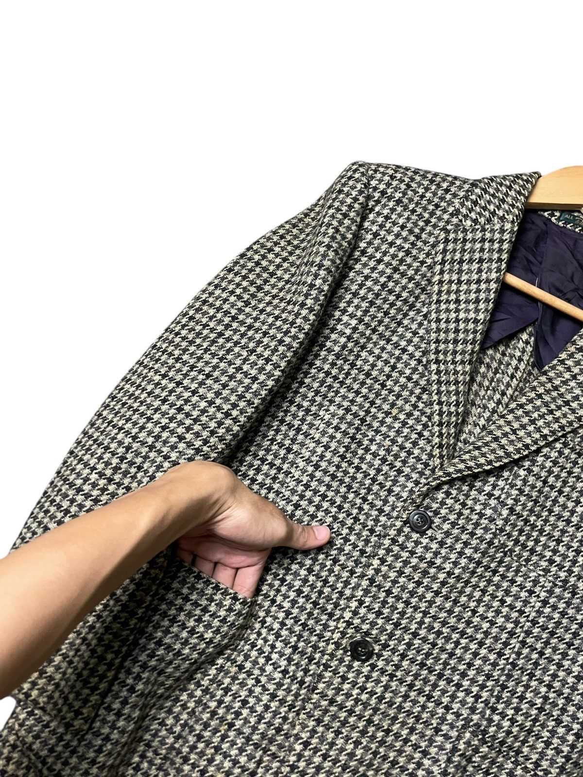 Designer × Japanese Brand × Vintage ALL Billiken Brand Houndstooth Wool Coat (59) Size US XS / EU 42 / 0 - 5 Thumbnail