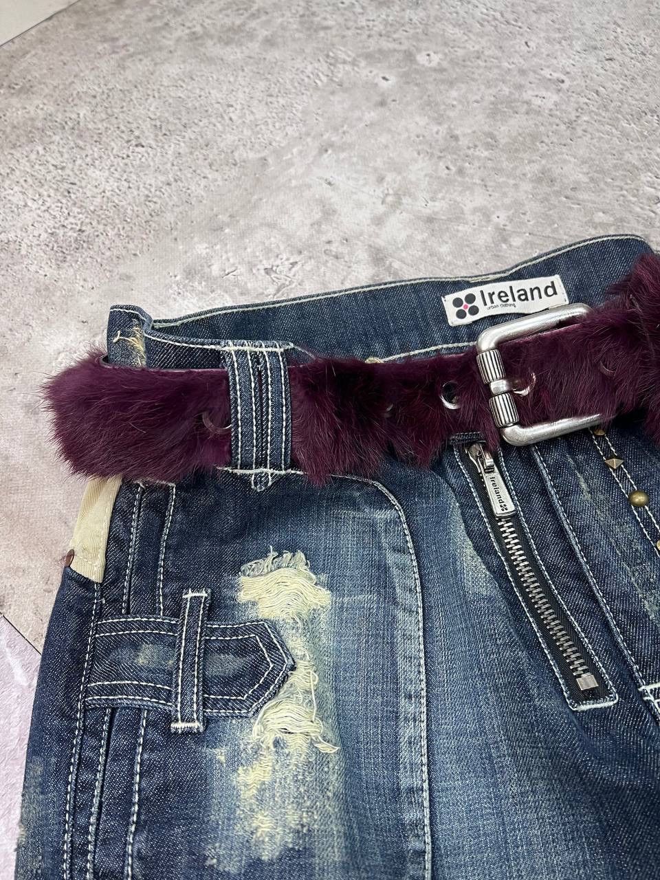 If Six Was Nine × Japanese Brand × Le Grande Bleu (L.G.B.) Vintage mink fur studded belt HYSTERICGLAMOUR Y2K Size ONE SIZE - 2 Thumbnail