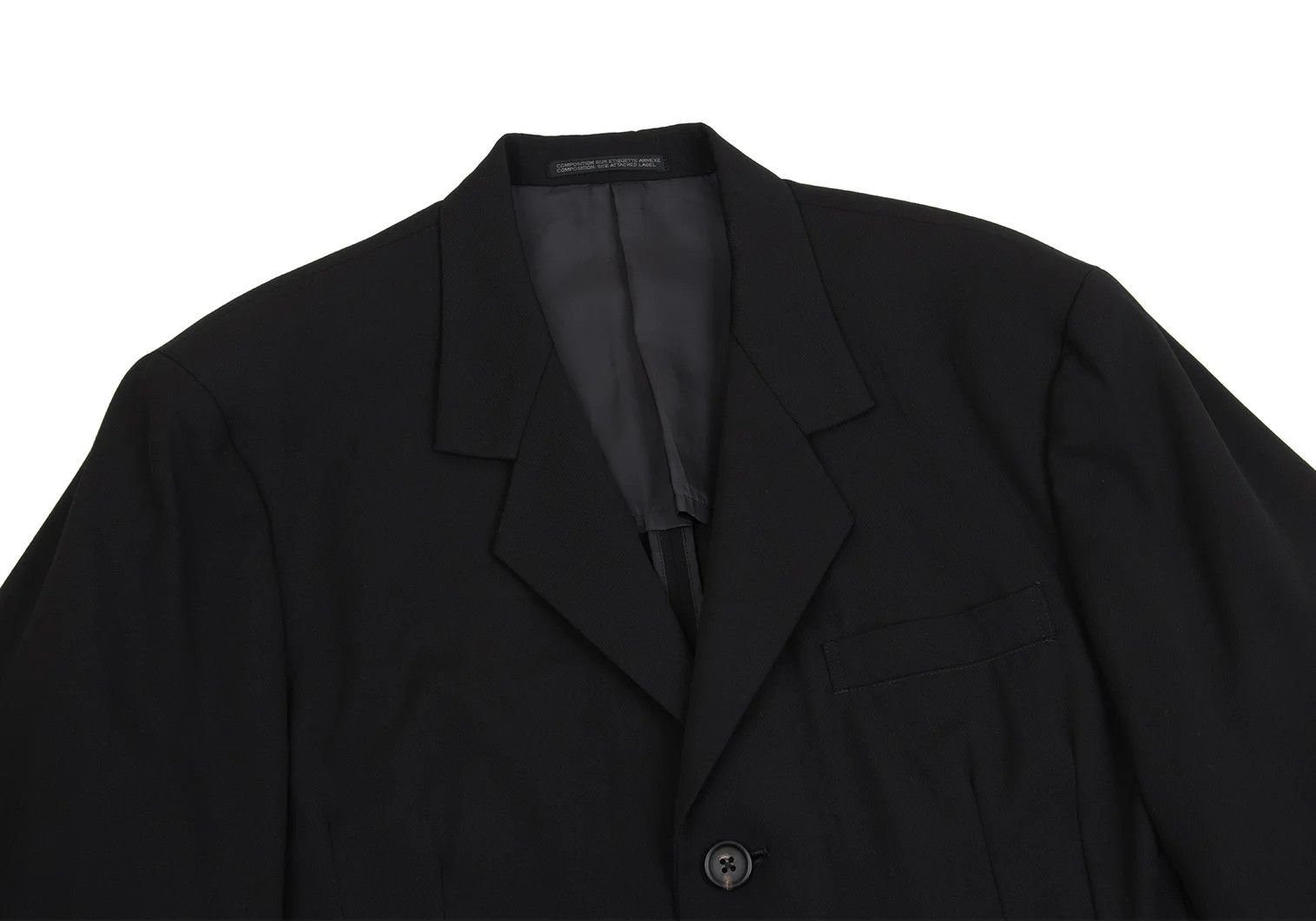 Yohji Yamamoto Yohji Yamamoto Wool Gabardine Jacket Black S Size US S / EU 44-46 / 1 - 2 Thumbnail