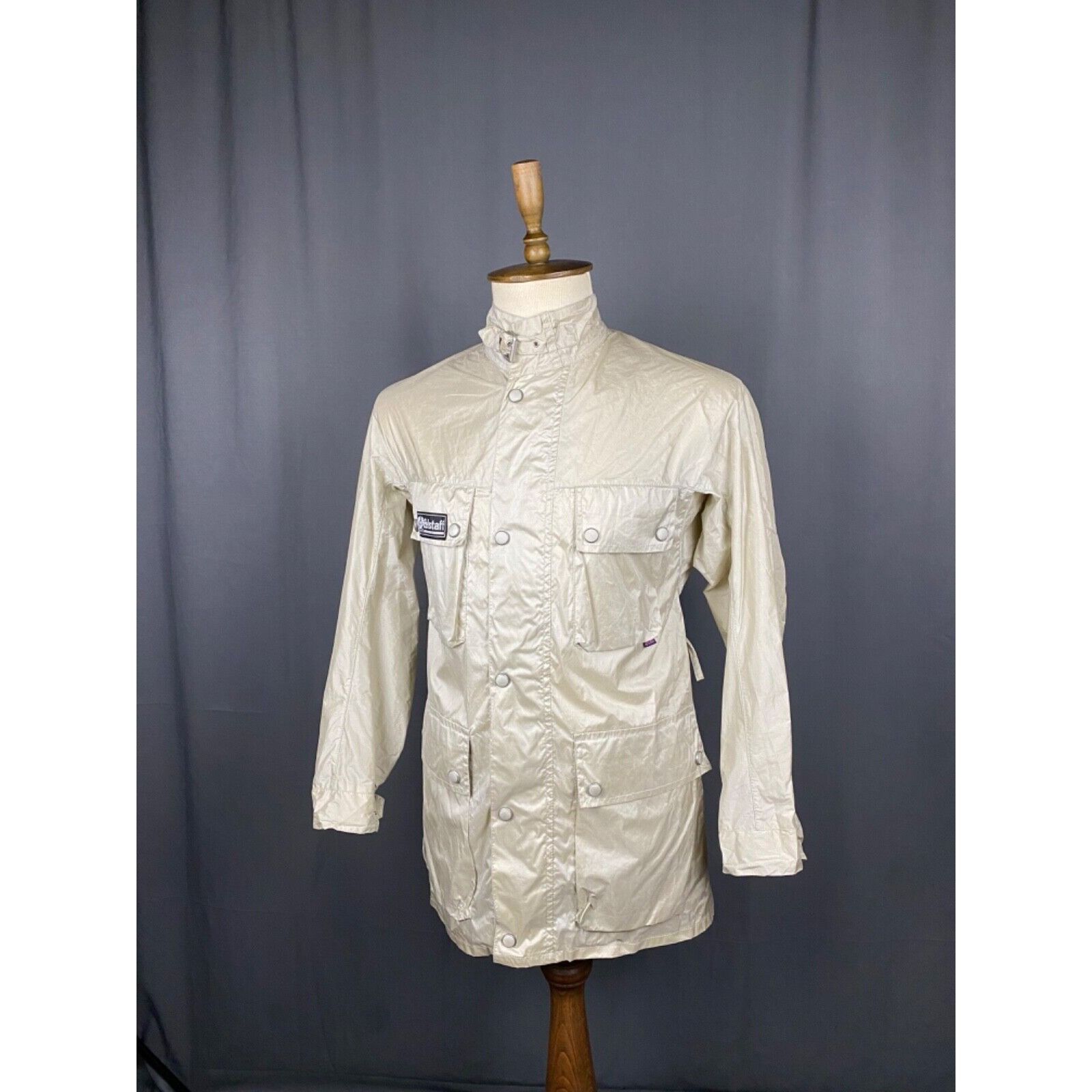 Belstaff Belstaff Men's Beige Silk Multipocket Motorcycle Jacket Size Size US S / EU 44-46 / 1 - 17 Thumbnail