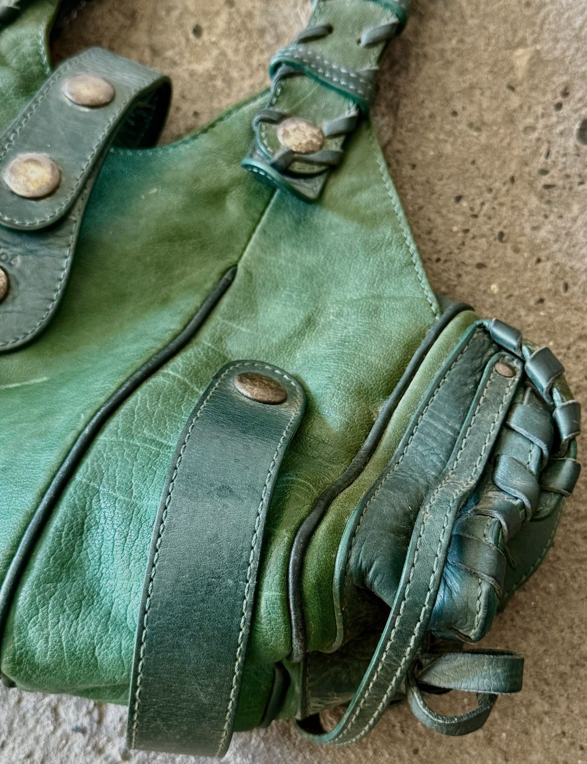 Chloe Chloe - 2000’s - Phoebe Philo - Green Leather Silverado Bag Size ONE SIZE - 19 Thumbnail