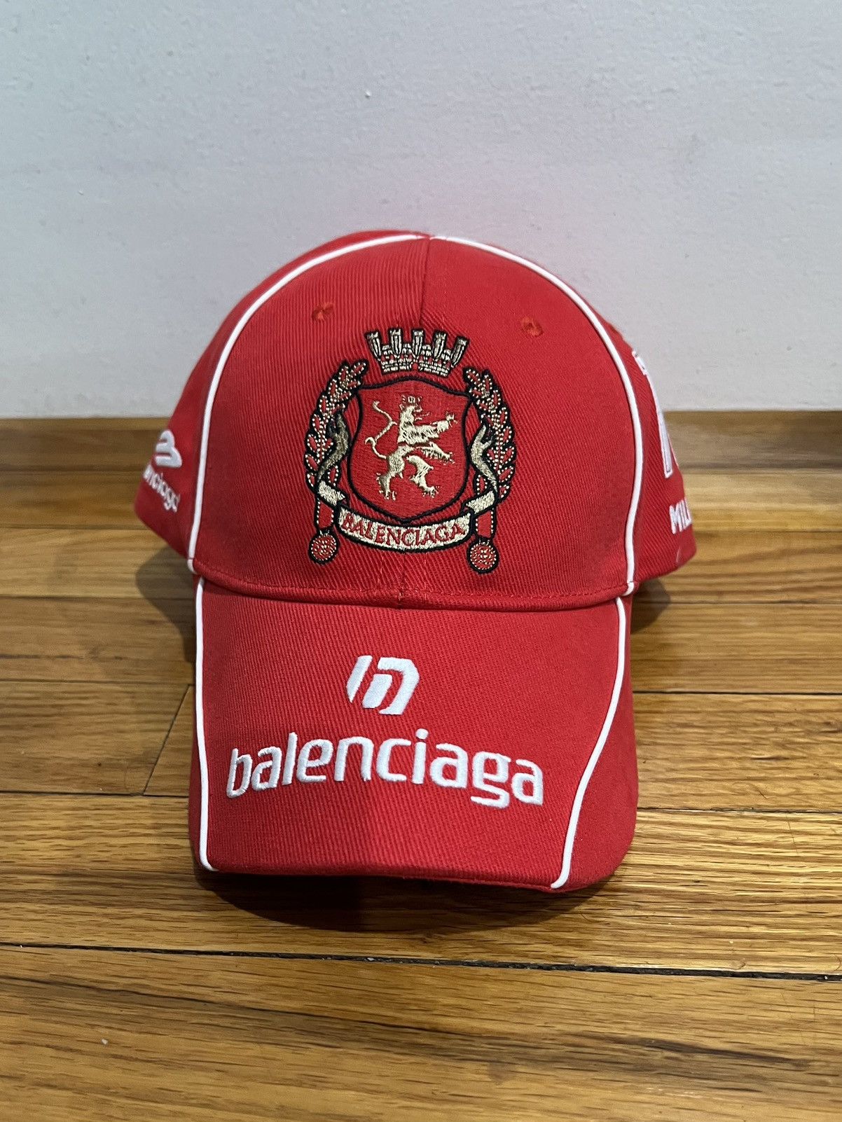 Balenciaga 2024 Soccer Crest Milan Paneled Cap (L) Size ONE SIZE - 1 Thumbnail