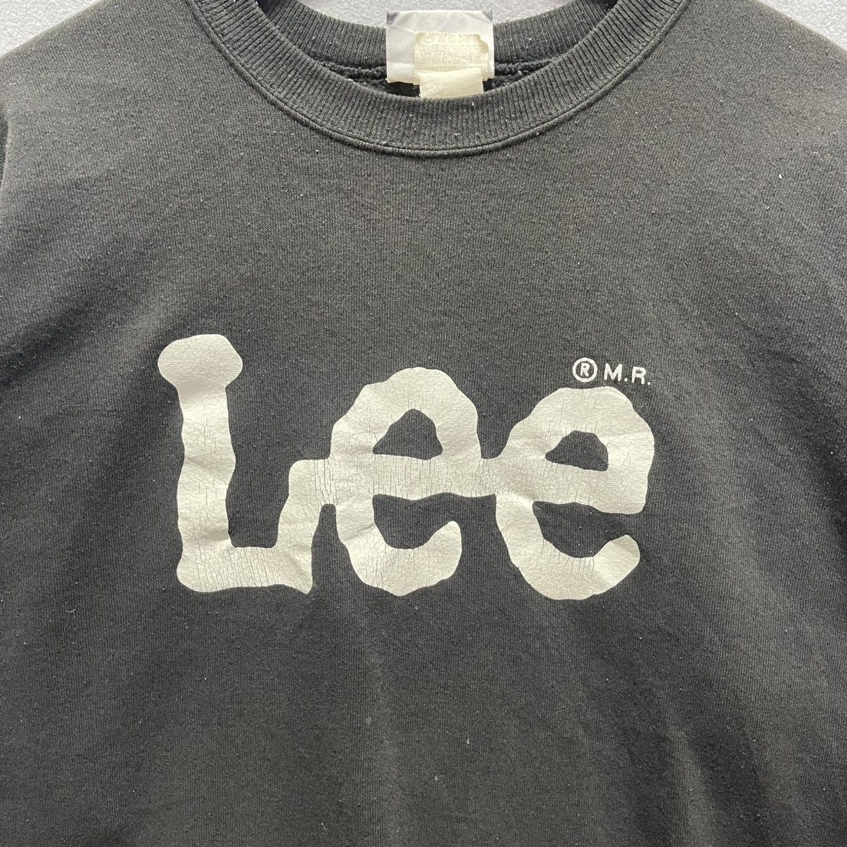 Lee Vintage Lee Big Logo Crewneck Sweatshirt Black Made in USA Size US L / EU 52-54 / 3 - 3 Thumbnail