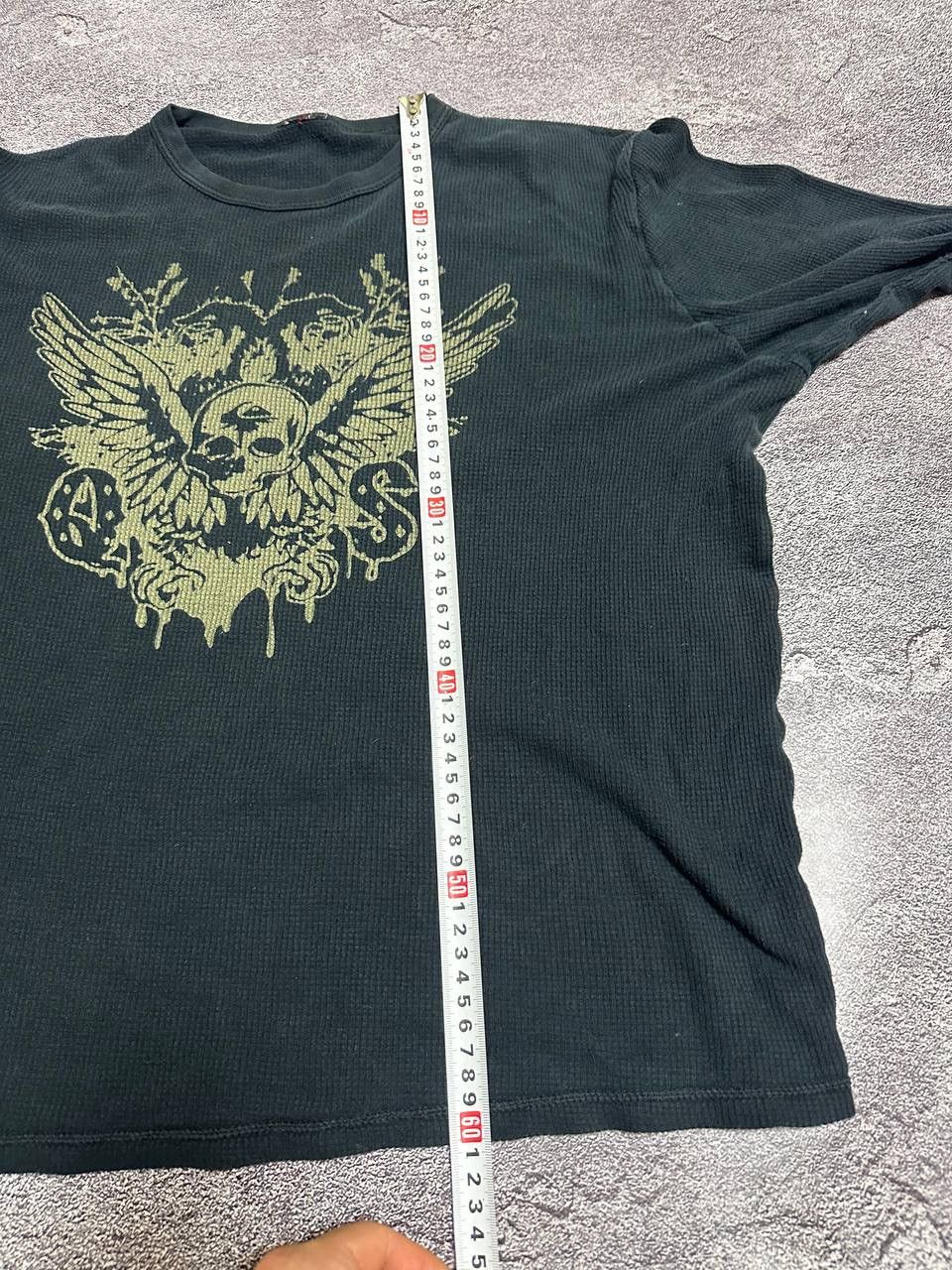Affliction × Vintage Old Navy Skull Thermal Cyber Y2K Style Long Sleeve Size US M / EU 48-50 / 2 - 12 Thumbnail