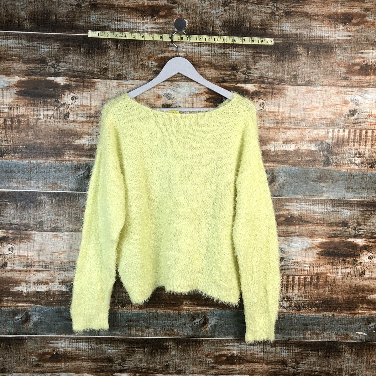 Vintage DL GU japan mohair shaggy Green Knitwear #C021 Size L / US 10 / IT 46 - 10 Thumbnail
