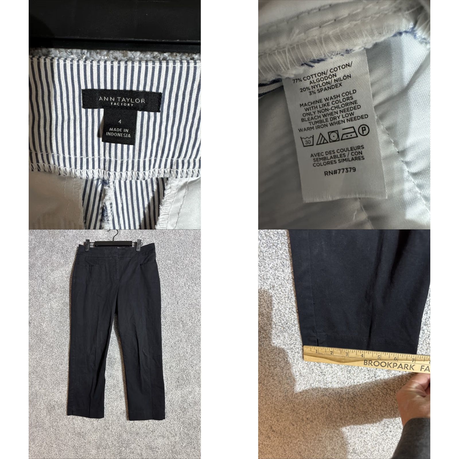 Ann Taylor Ann Taylor Pants Womens 4 Dress Pants Office Chic Preppy Minimalist Business Casual Multicolor Cotton Blend Straight Leg 2 Pcs Size 27" / US 4 / IT 40 - 8 Thumbnail