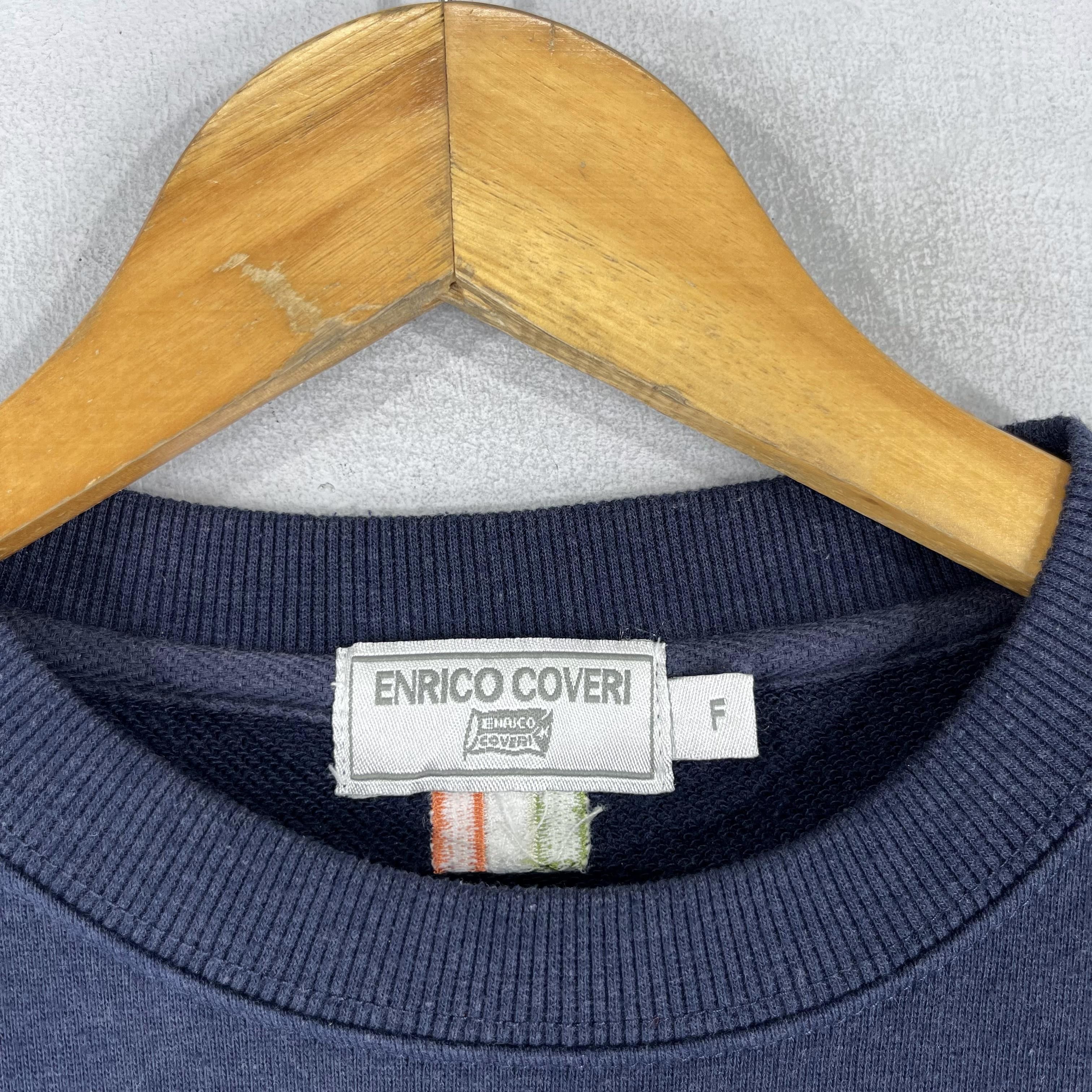 Designer × Enrico Coveri Vintage ENRICO COVERI Spellout Embroidery Sweatshirt Size US S / EU 44-46 / 1 - 4 Thumbnail