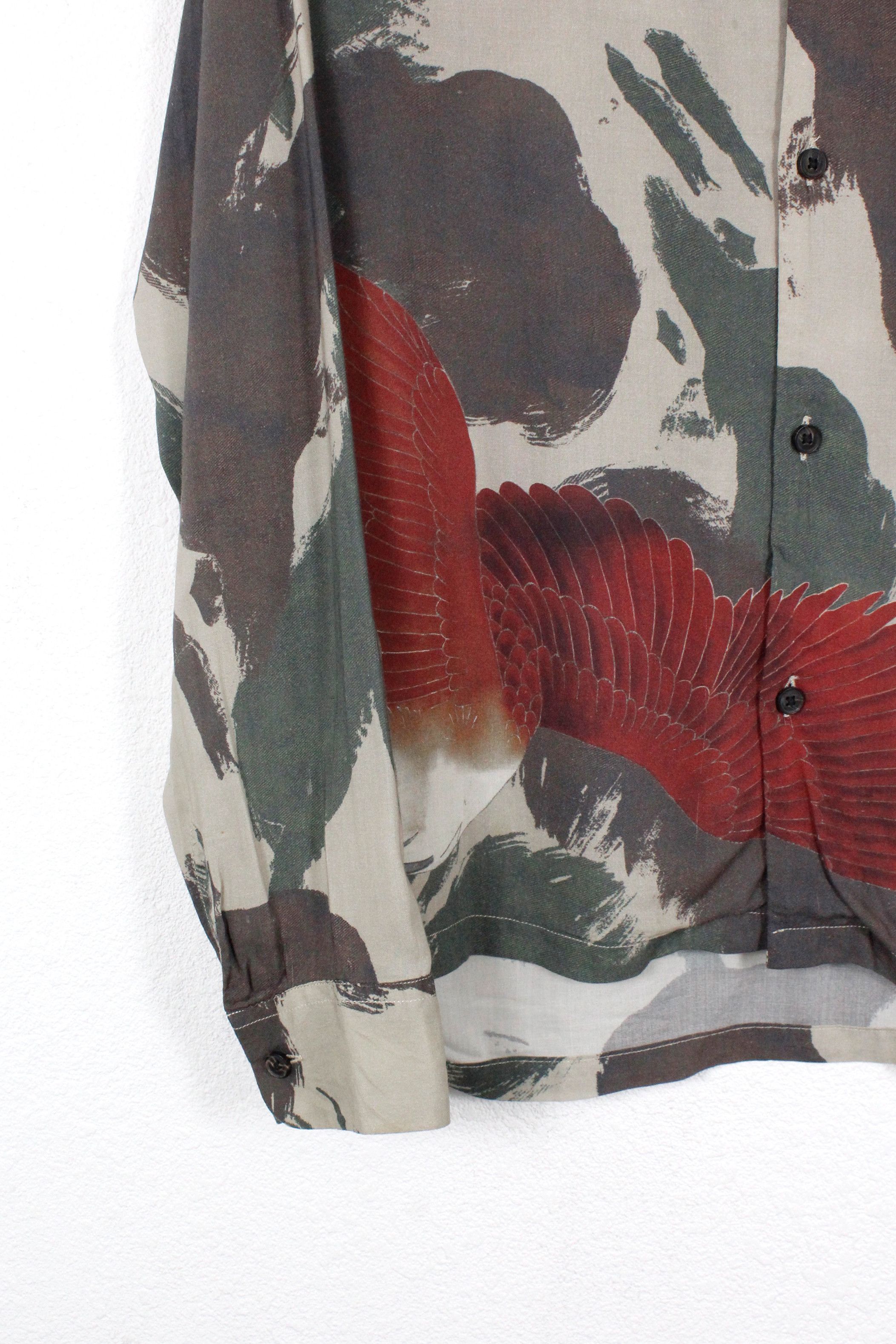 Allsaints Allsaints Lucerne Viscose Printed Open Collar Shirt Size US M / EU 48-50 / 2 - 3 Thumbnail