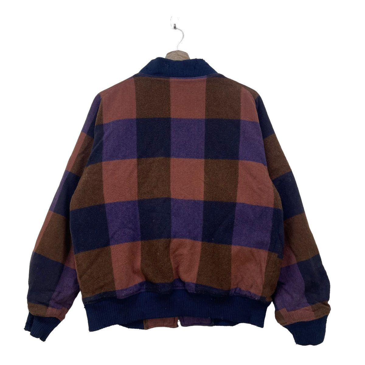 Japanese Brand 💥Vintage 90s Men ARS Wear Checkered Jacket 100%wool Size US S / EU 44-46 / 1 - 2 Thumbnail