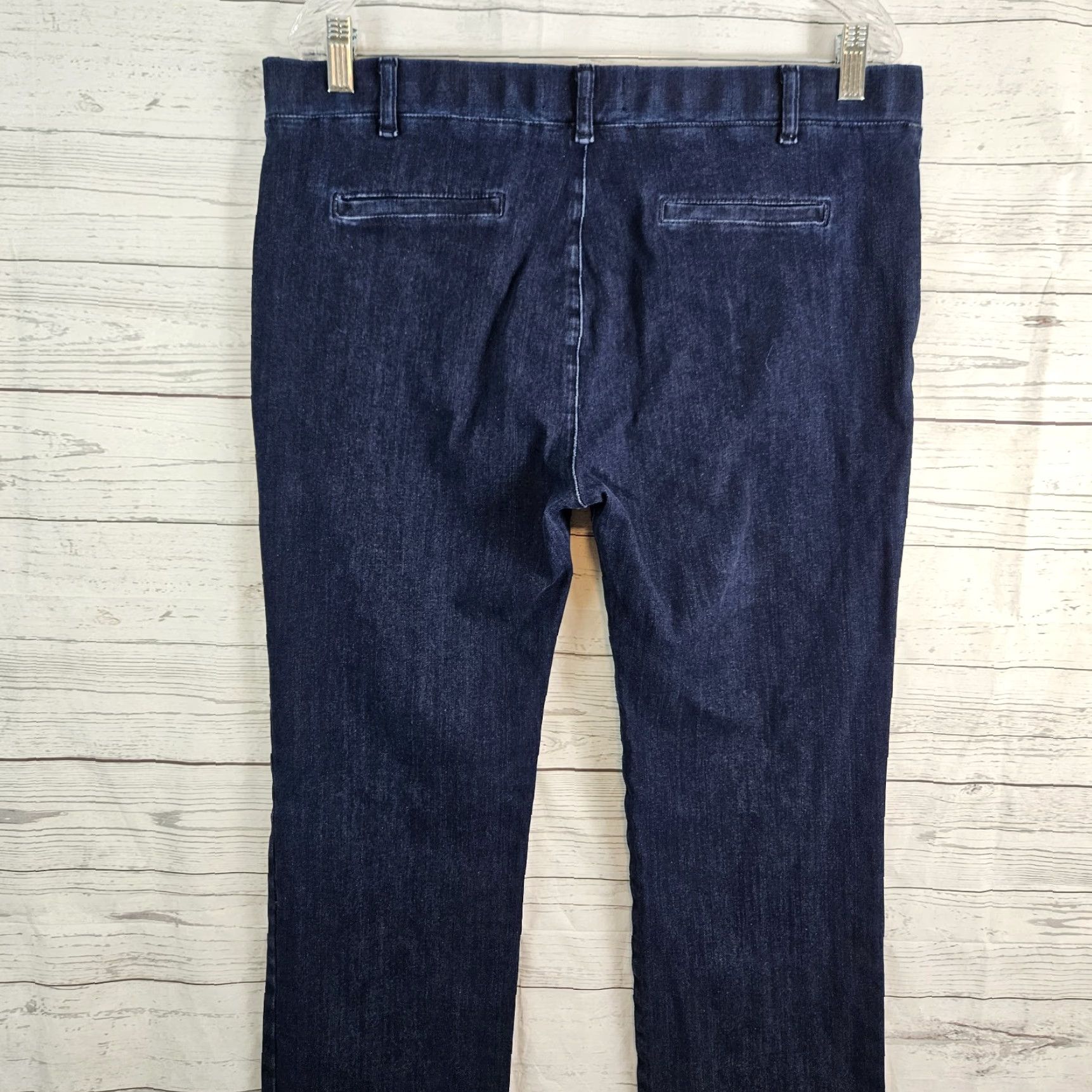 Vintage Betabrand Womens Jeans Straight Pull On XL Blue High Rise T Size 40" / US 18 - 4 Thumbnail