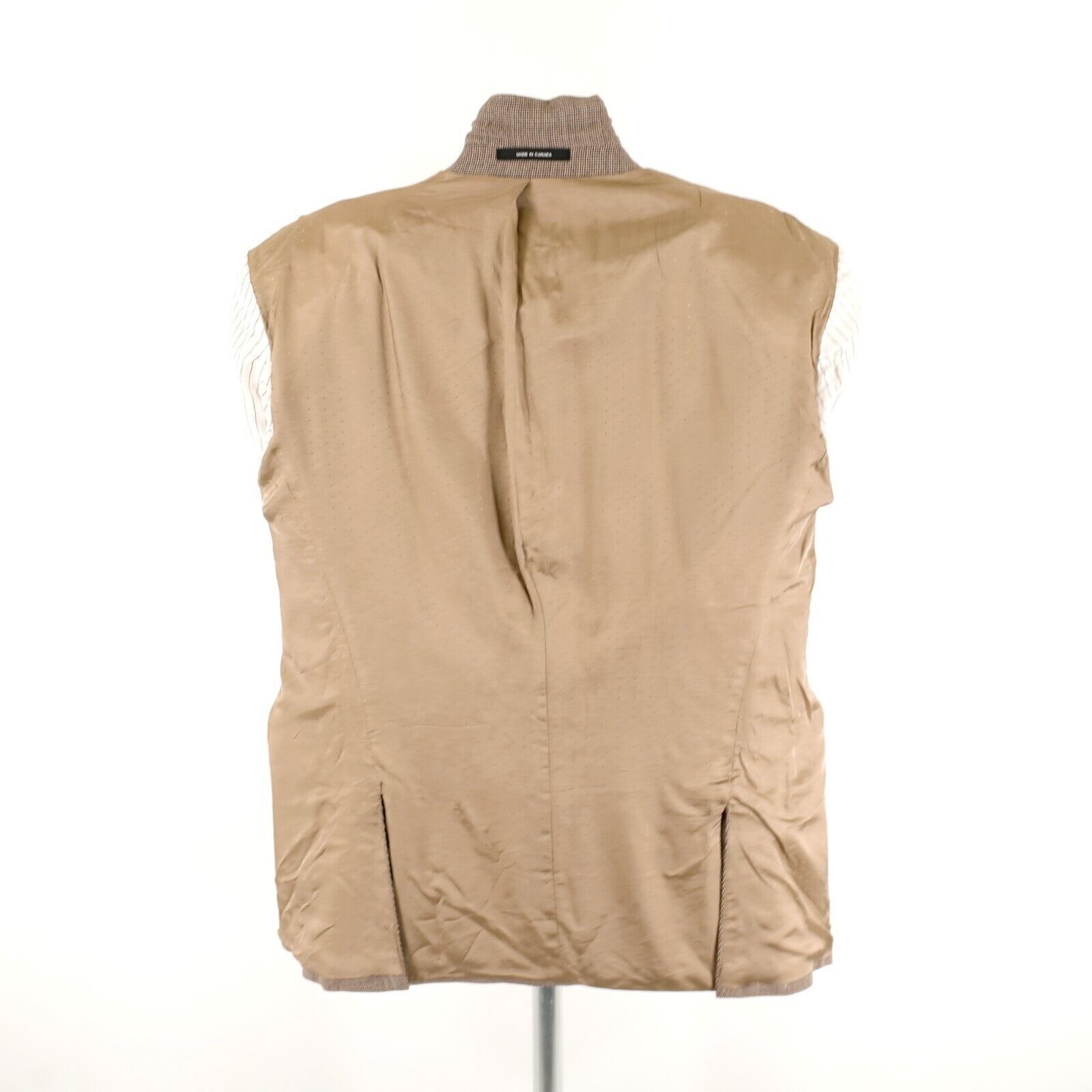 Calvin Klein Calvin Klein Brown Cream Gray Check Textured Wool Blend 3 Bu Size 44R - 14 Thumbnail