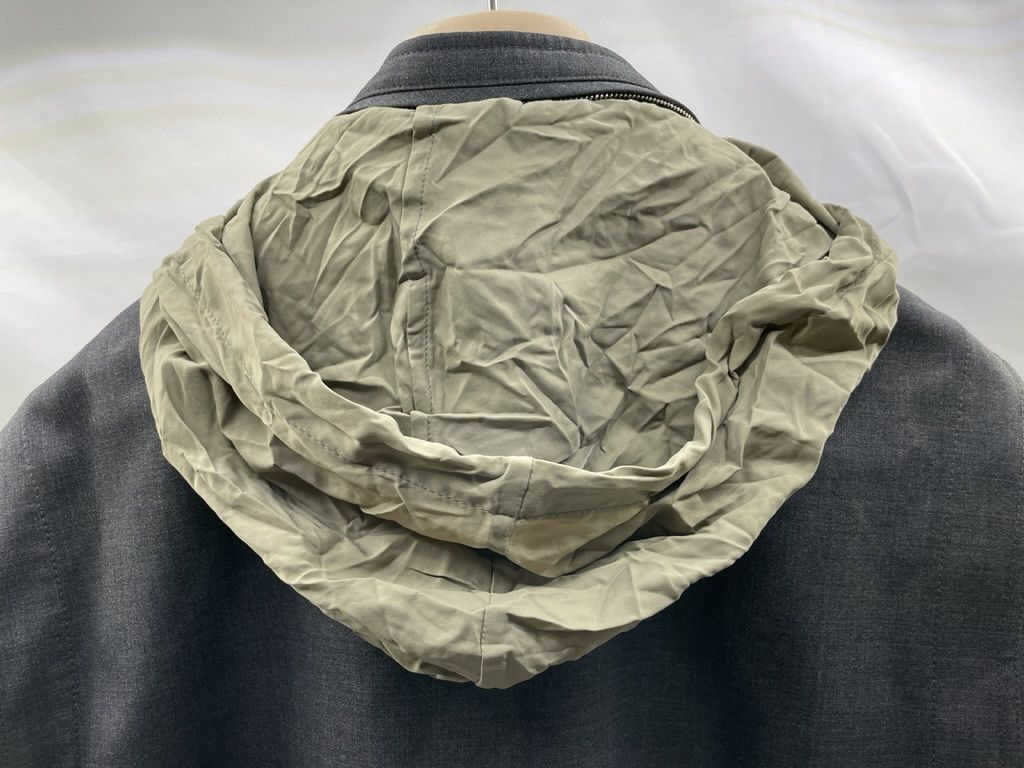 Brunello Cucinelli BRUNELLO CUCINELLI Wool Nylon Charcoal Utility Jacket Size US L / EU 52-54 / 3 - 18 Thumbnail