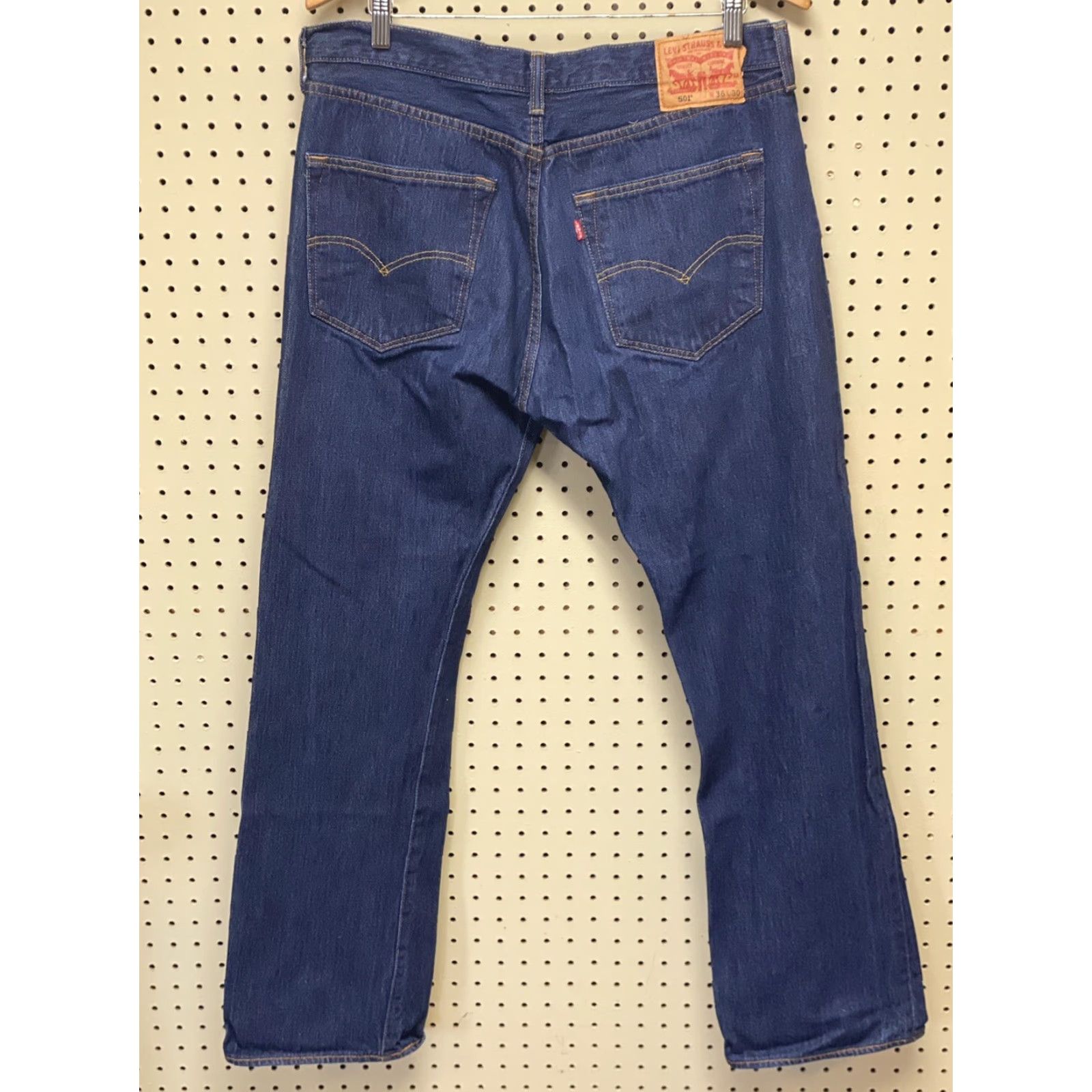 Levi's VINTAGE Levi's 501XX Button Up Jeans 36x30 Denim Dark Blue Straight Mens Jeans 501 Series Regular 30 Inseam Size US 36 / EU 52 - 2 Thumbnail
