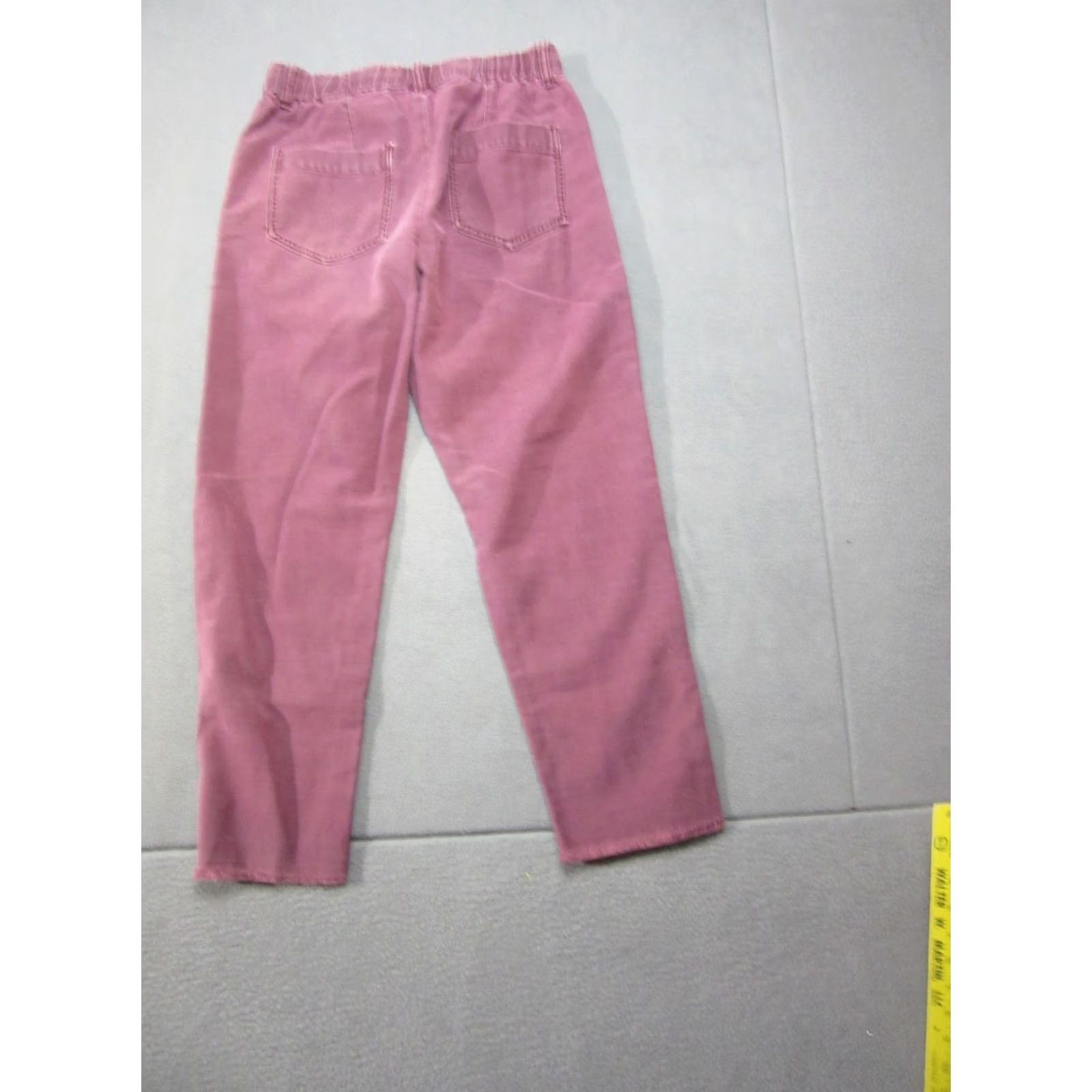 Free People Free People Pants Womens XS Purple Elastic Waist Straight Leg Frayed Hem Size 26" / US 2 / IT 38 - 2 Thumbnail