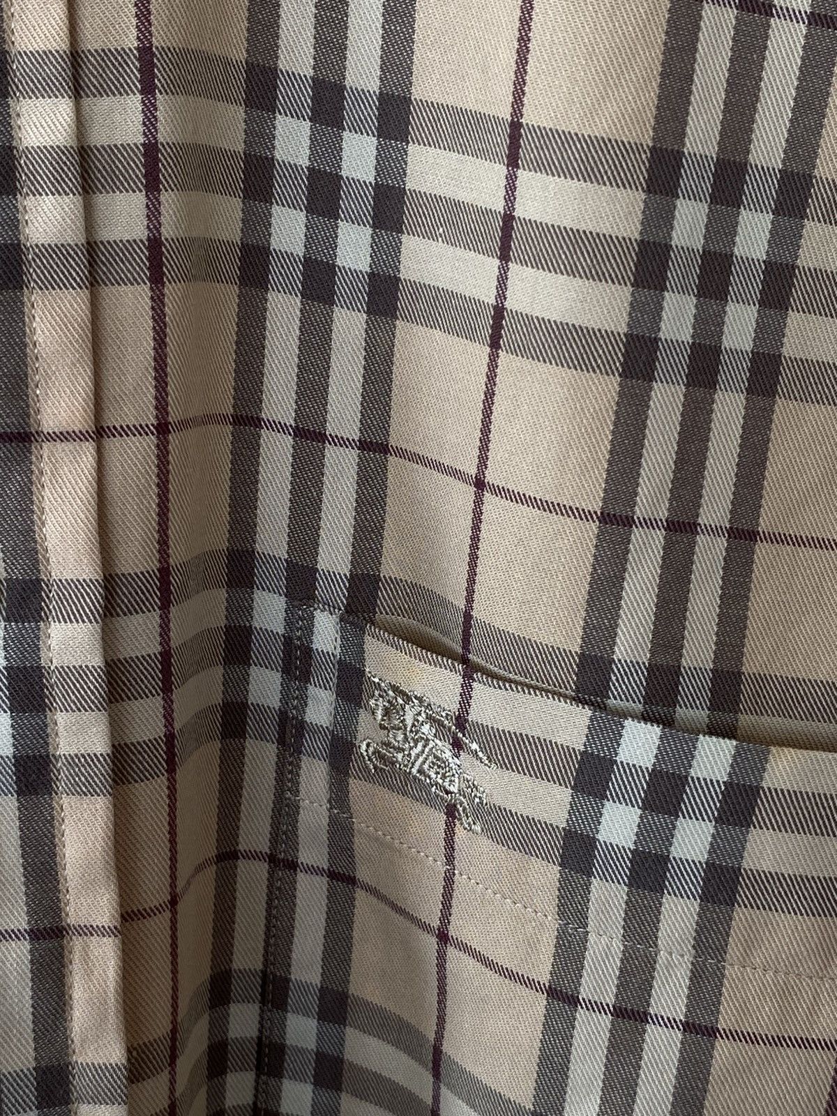 Burberry Vintage Burberry London Nova Check Checkered Button Ups Long Sleeve Shirt Formal Size US L / EU 52-54 / 3 - 3 Thumbnail