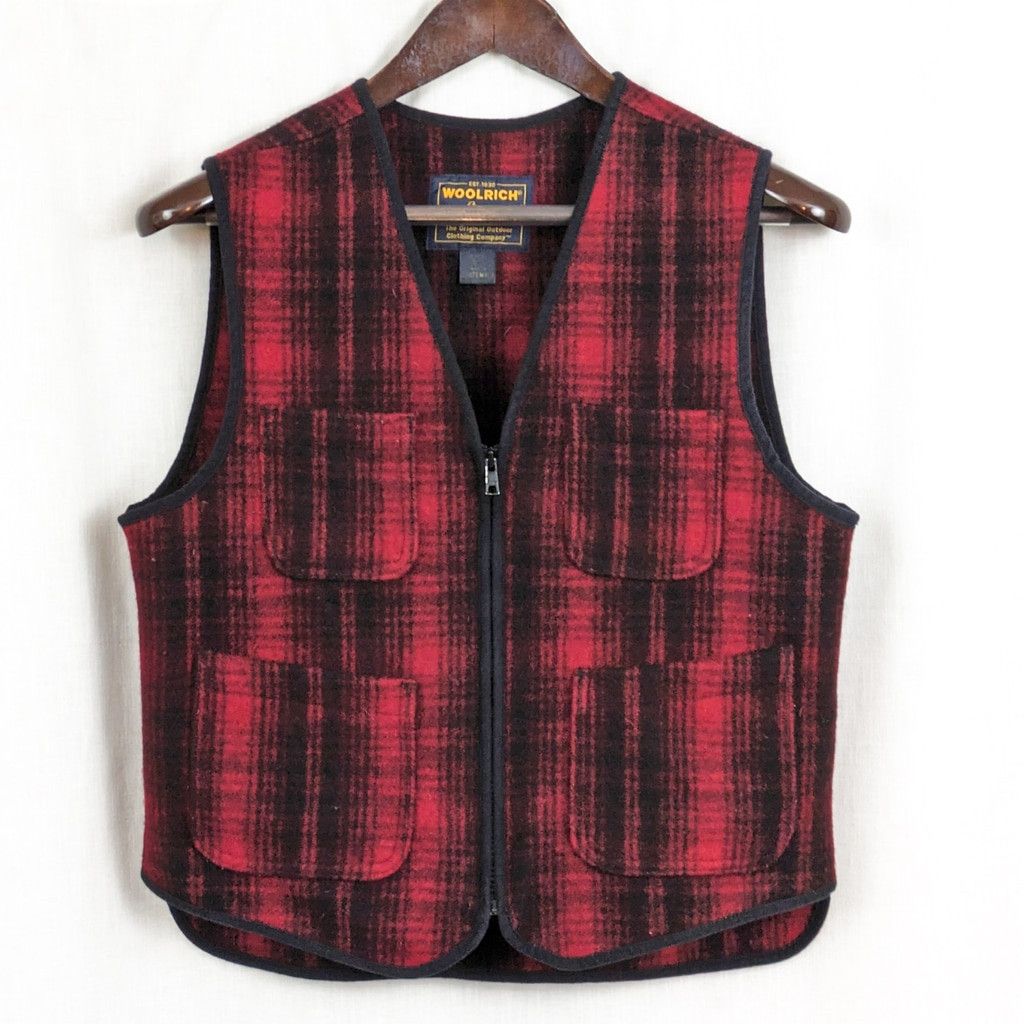 Woolrich Woolen Mills Vintage Ladies' Woolrich Plaid Wool Outerwear Vest Small Size S / US 4 / IT 40 - 1 Thumbnail