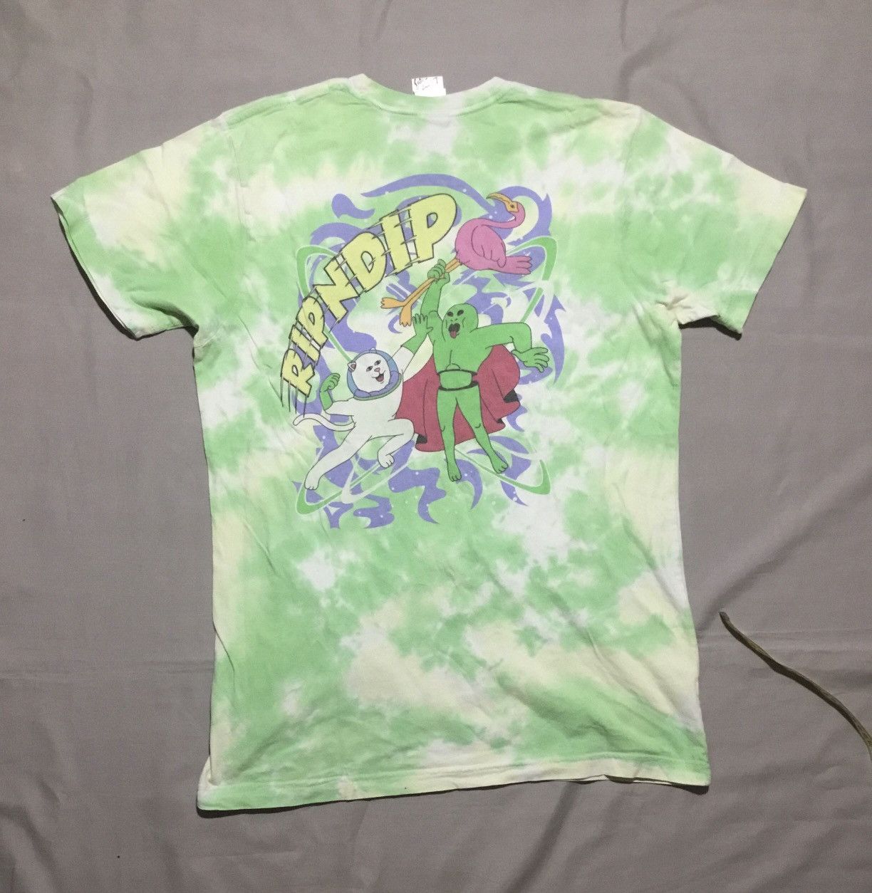 RIPNDIP RipNDip Green Tie Dye Crew Neck T Shirt Lord Nermal Size M Size US M / EU 48-50 / 2 - 2 Thumbnail