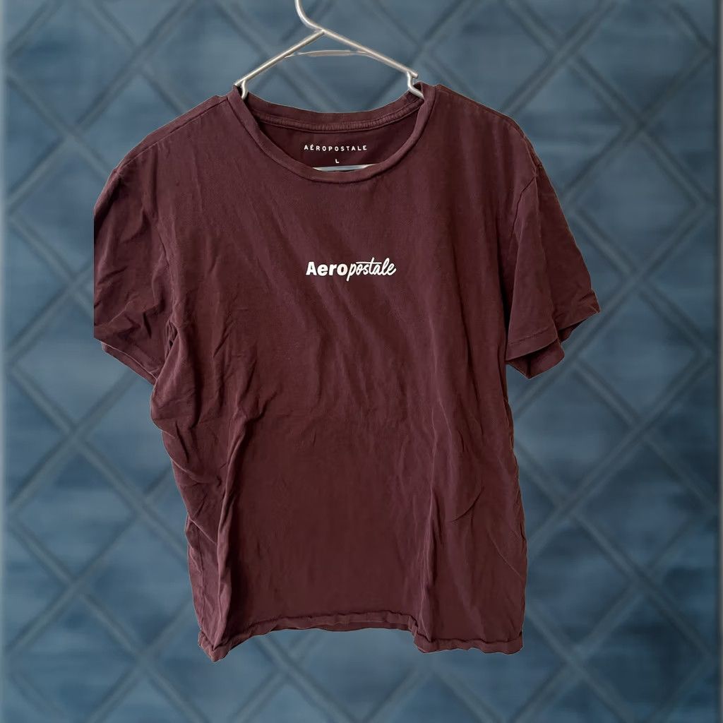 Aeropostale Aeropostale Graphic Tee Mens T-Shirt Size Large Burgundy Logo Short Sleeve T-Shirt Mens Size US L / EU 52-54 / 3 - 1 Thumbnail
