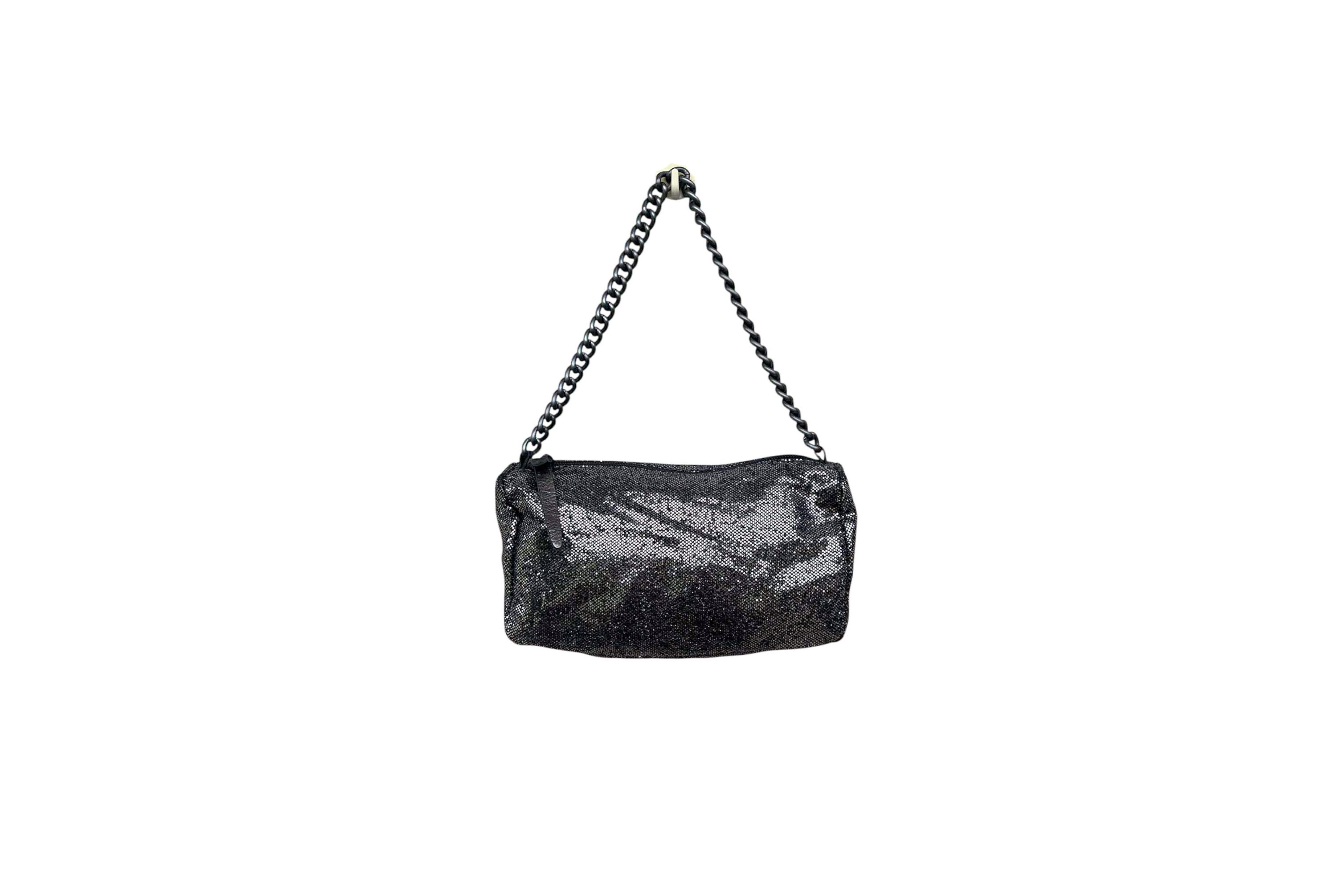 Vintage LOUISON PARIS Metallic Silver Glitter mini shoulder bag Size ONE SIZE - 1 Thumbnail