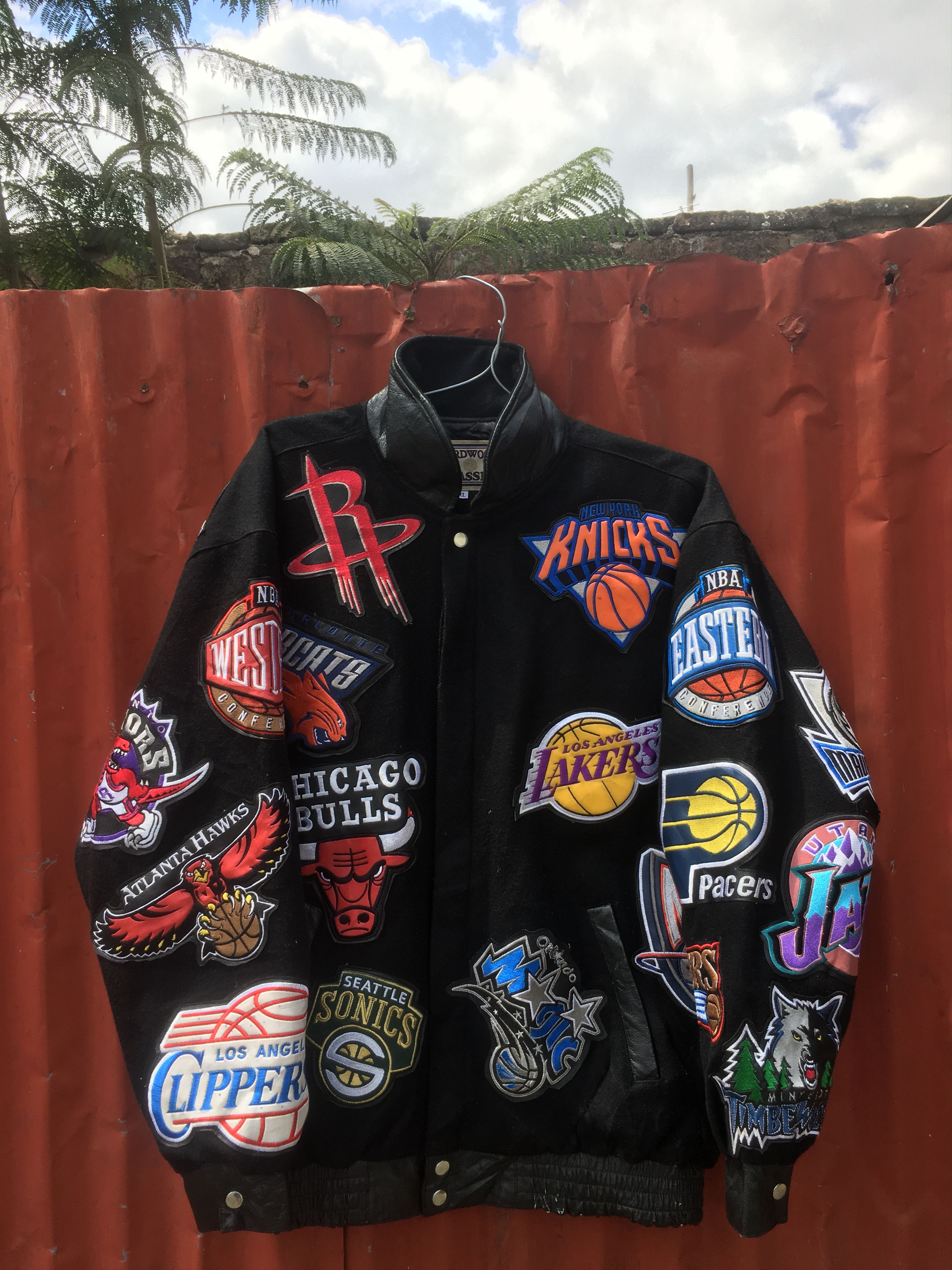 NBA Vintage Rare Hardwood Classic NBA wool varsity jacket Size US XL / EU 56 / 4 - 5 Thumbnail