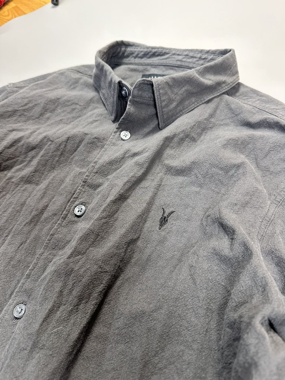 Allsaints Allsaints Cotton Grey Button Down Shirt Large Size US L / EU 52-54 / 3 - 3 Thumbnail