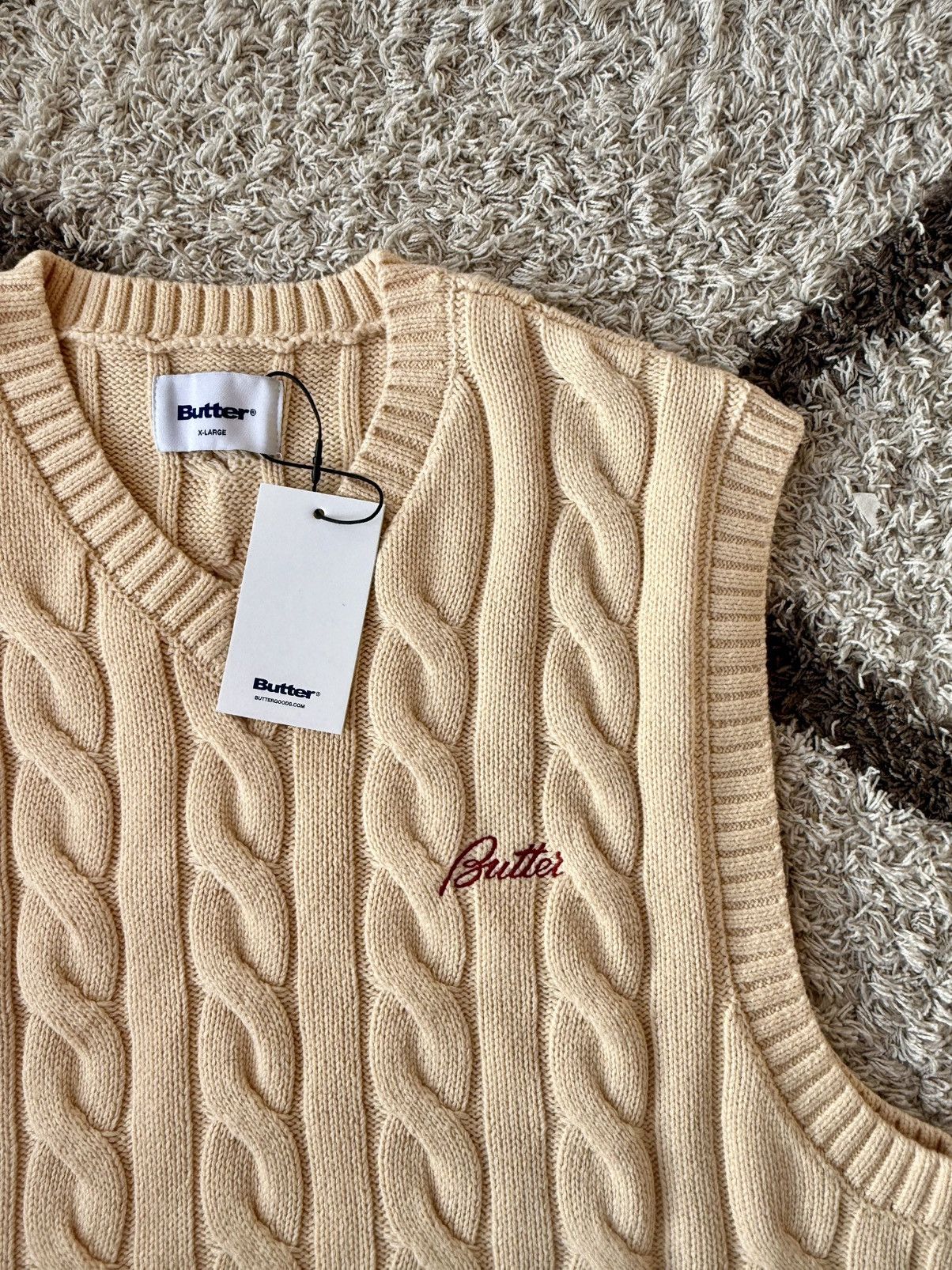 Butter Goods BUTTER GOODSCABLE KNIT VEST Size US XL / EU 56 / 4 - 2 Thumbnail