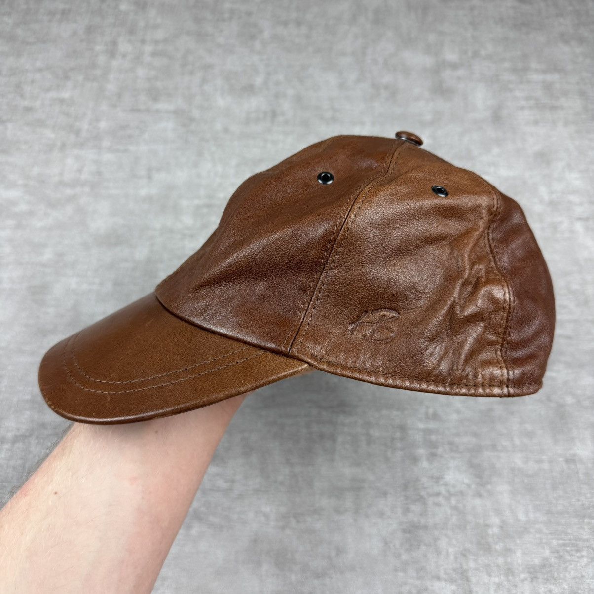 Other Heinz Bauer Brown Leather Cap Size ONE SIZE - 3 Thumbnail