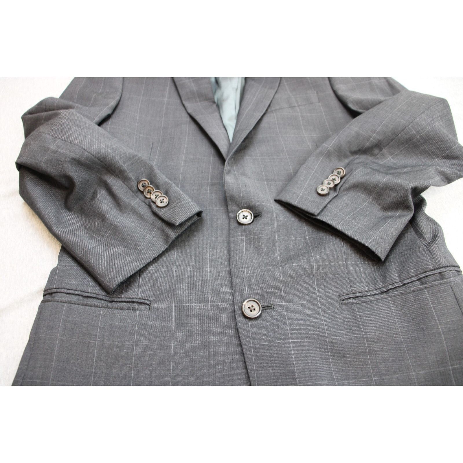 Lauren Ralph Lauren Lauren Ralph Lauren Blazer Men 36R Gray Check 100% Wool Size 36R - 9 Thumbnail