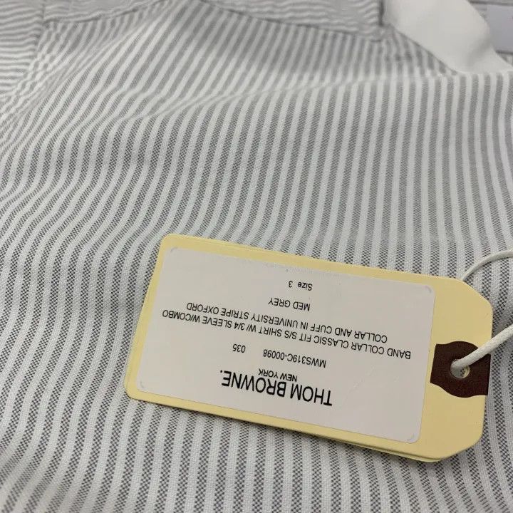 Thom Browne Thom Browne Casual Striped Short Sleeve Shirt -2507 Size US M / EU 48-50 / 2 - 2 Thumbnail