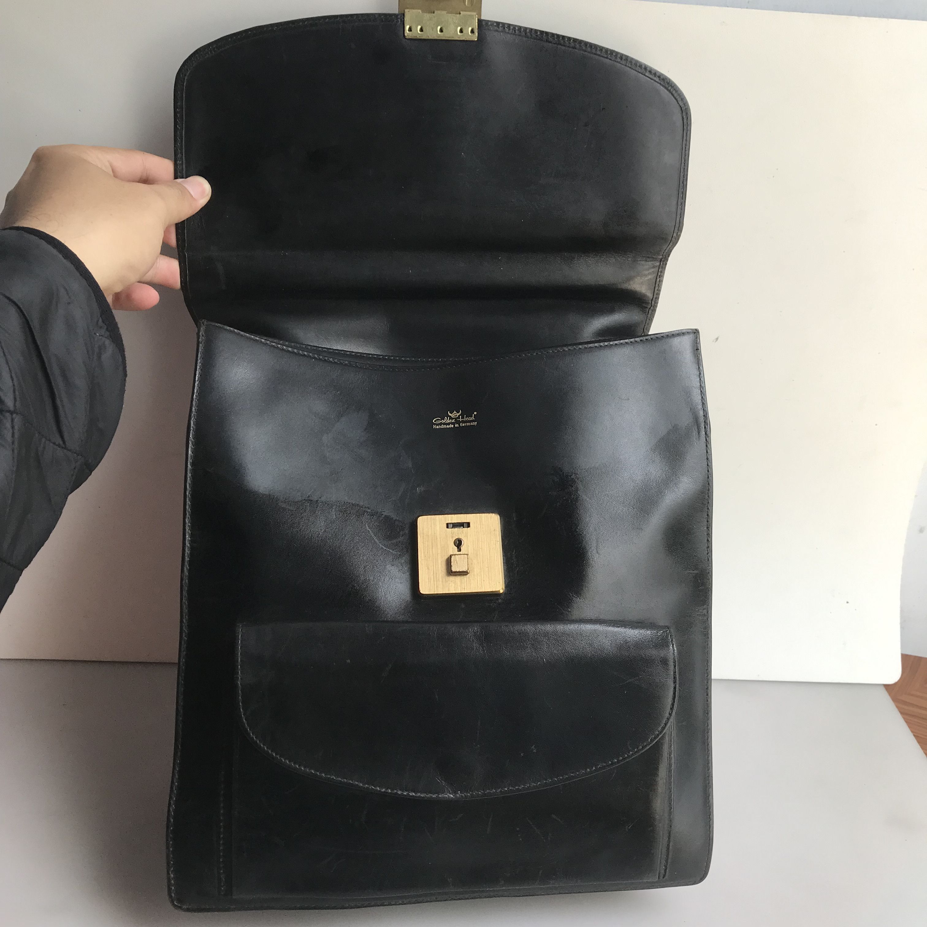 Vintage Vintage golden head germany black Satchel Bag Soulder Bag Size ONE SIZE - 6 Thumbnail