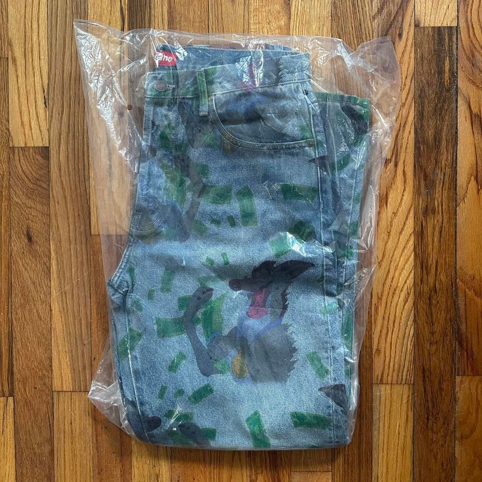 Supreme SUPREME FW 25 All Dogs Go To Heaven Jeans Deadstock size 32 Size US 32 / EU 48 - 1 Thumbnail