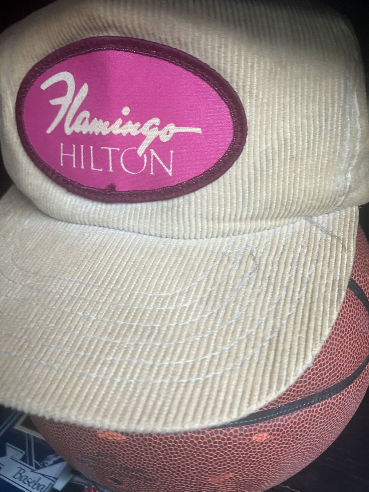 Vintage Vintage Corduroy Hat - Las Vegas Flamingo Hilton retro cap Size ONE SIZE - 2 Thumbnail