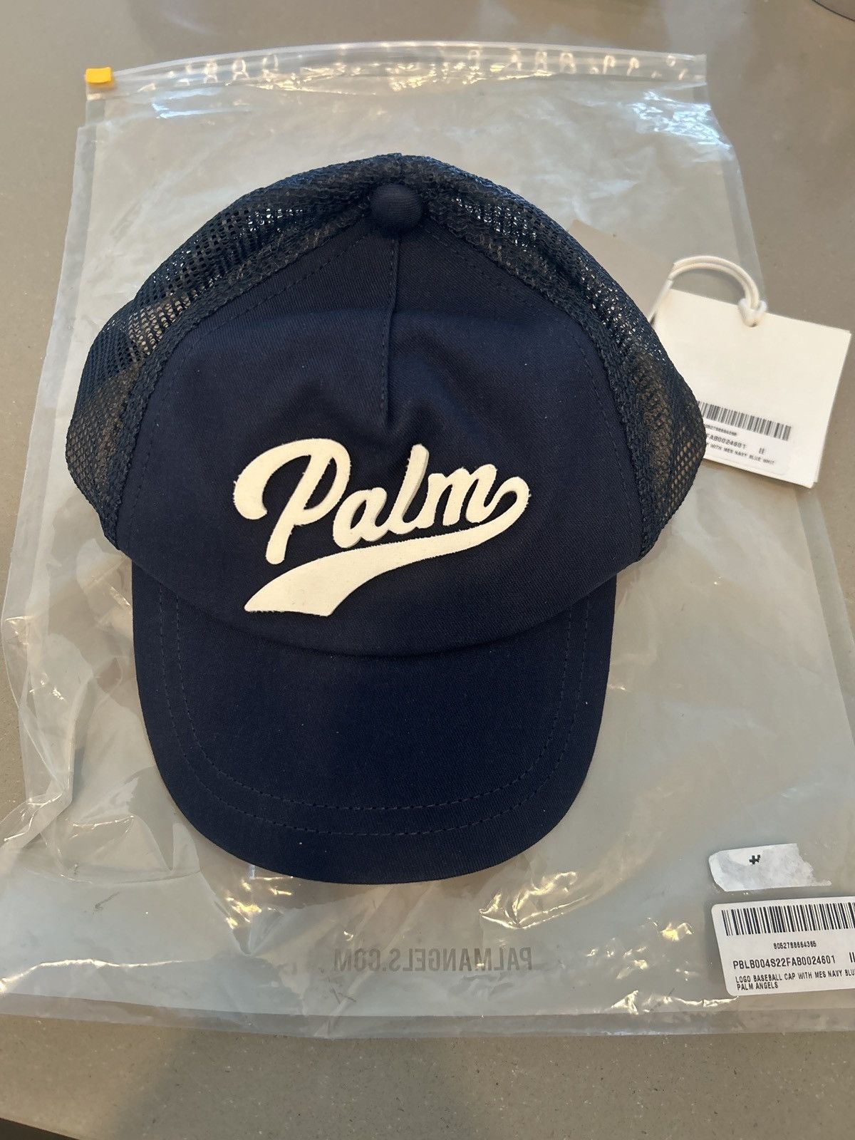 Navy Palm Angel Logo Kids Mesh Hat