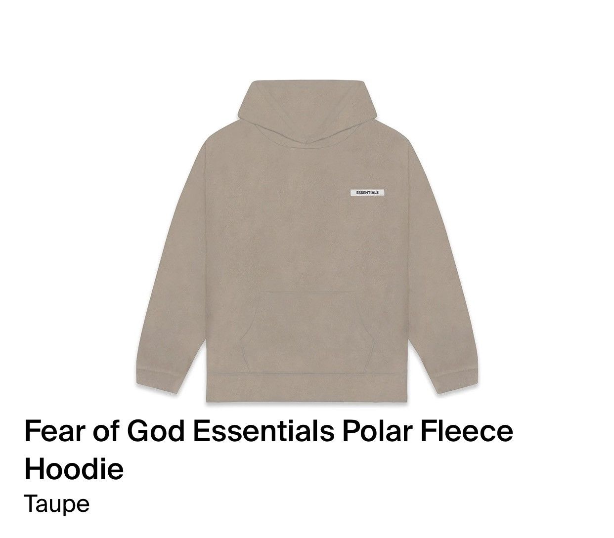 Fear Of God Essentials Taupe Polar Fleece Hoodie Taupe