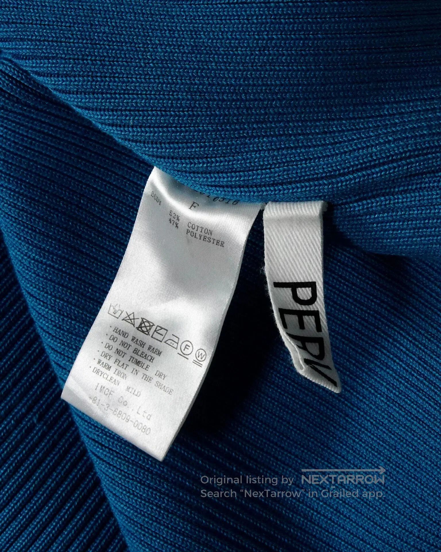 Pervert Blue Twisted Knit Bag by PERVERZE. Size ONE SIZE - 8 Thumbnail